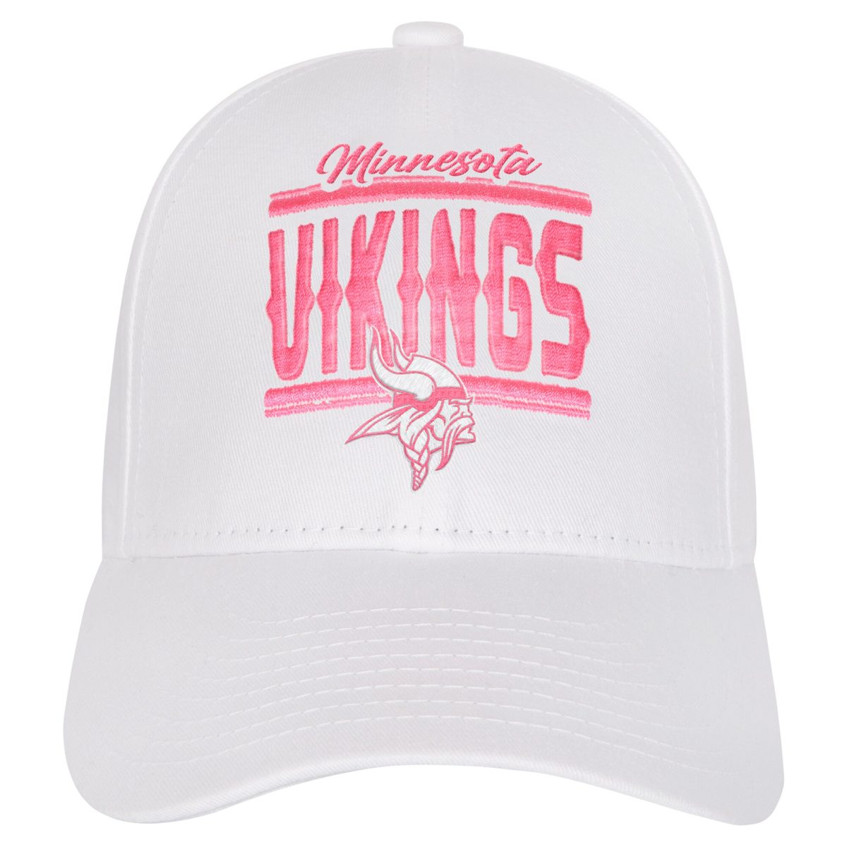 Minnesota Vikings girls youth minnesota vikings all white structured adjustable hat Collection | Vikings Online Shop
