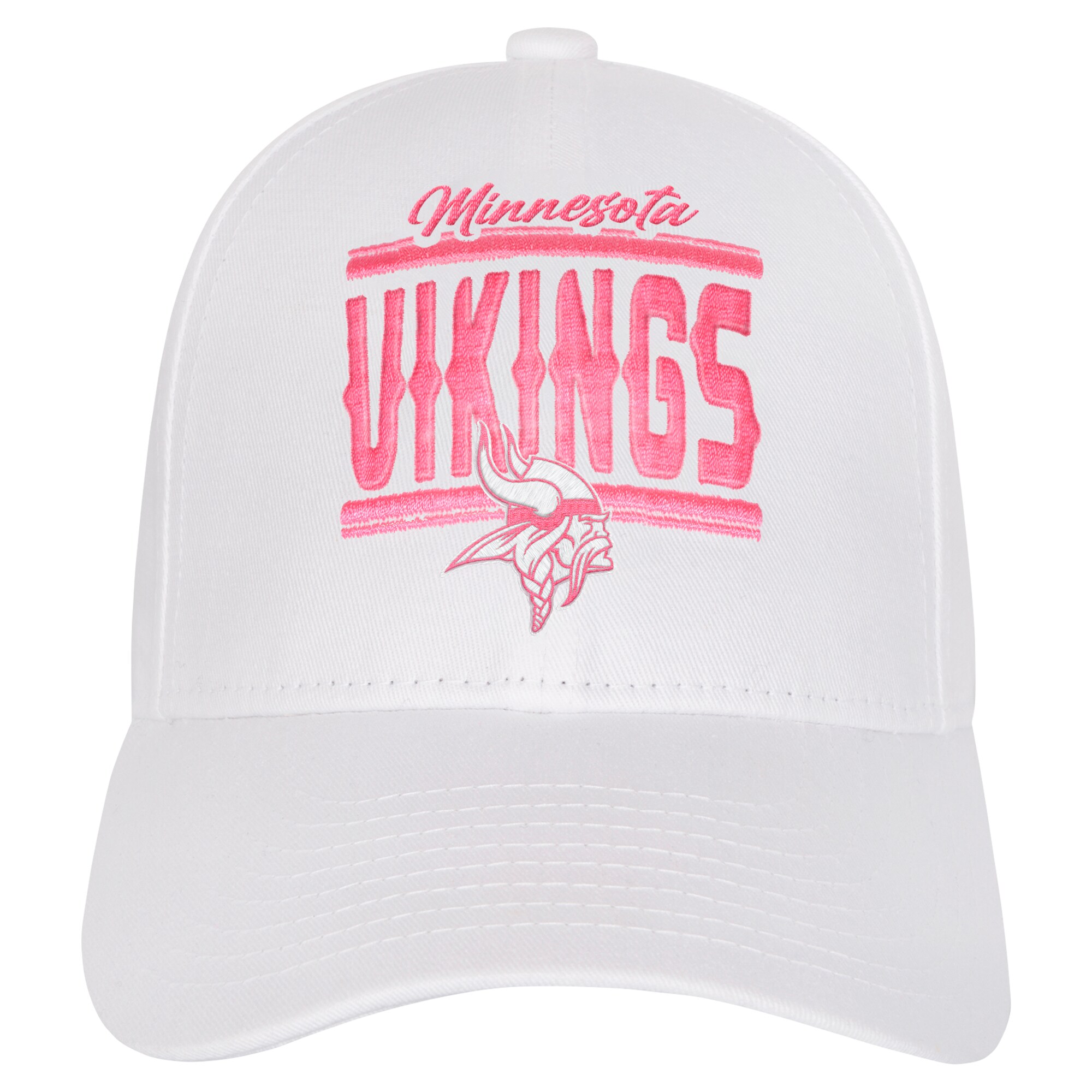 Minnesota Vikings girls youth minnesota vikings all white structured adjustable hat Collection | Vikings Online Shop