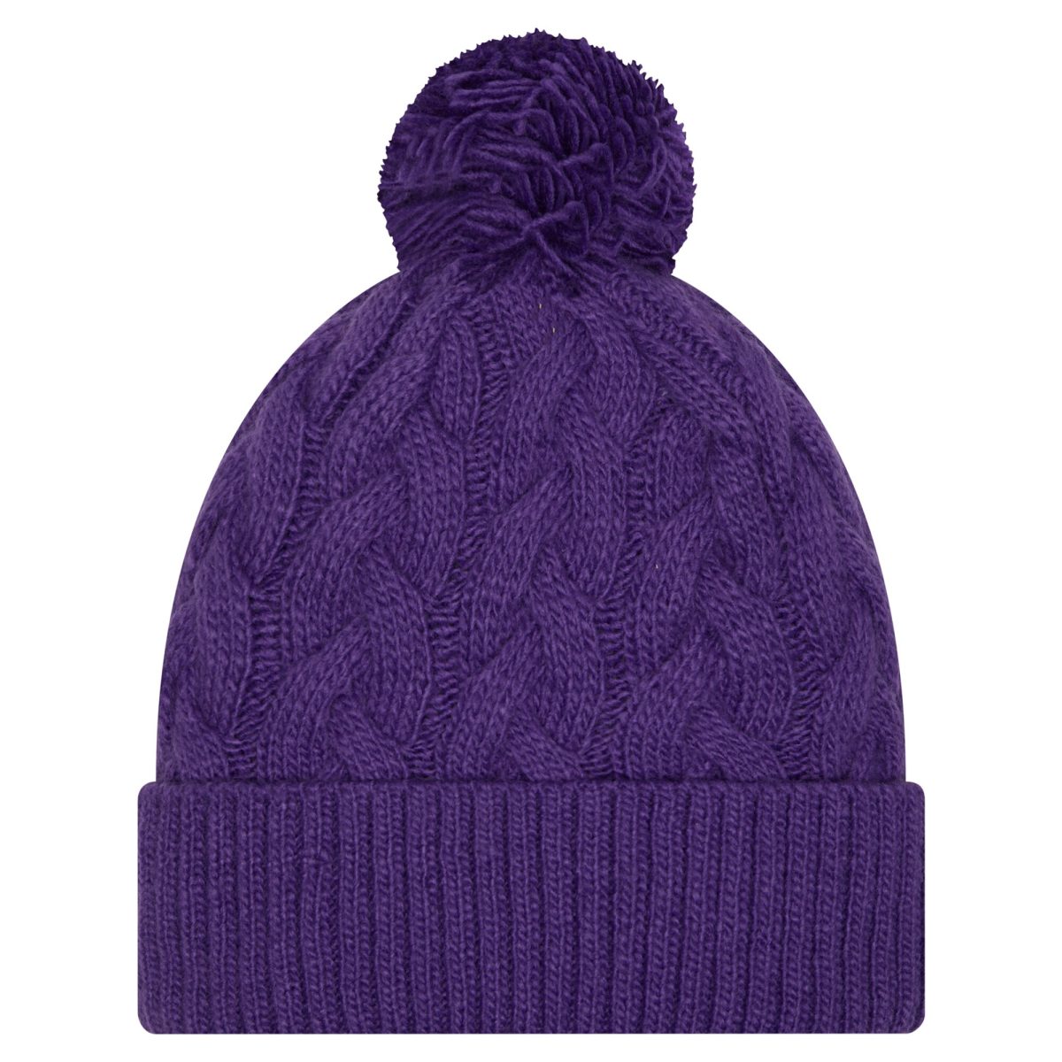 Minnesota Vikings girls youth new era purple minnesota vikings cabled cuffed knit hat with pom Collection | Vikings Online Shop