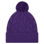 Minnesota Vikings girls youth new era purple minnesota vikings cabled cuffed knit hat with pom Collection | Vikings Online Shop