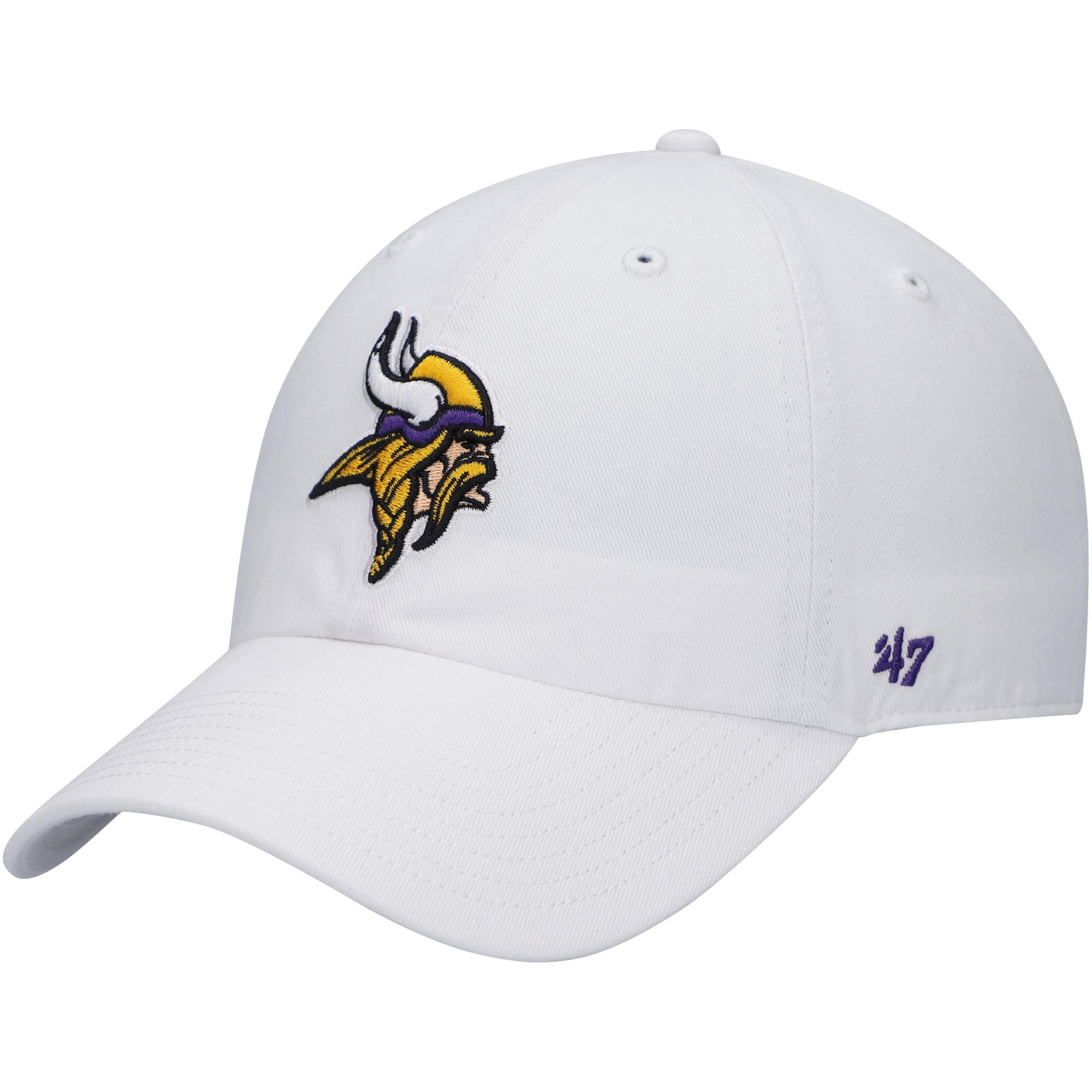 Minnesota Vikings mens 47 white minnesota vikings logo clean up adjustable hat Collection | Vikings Online Shop