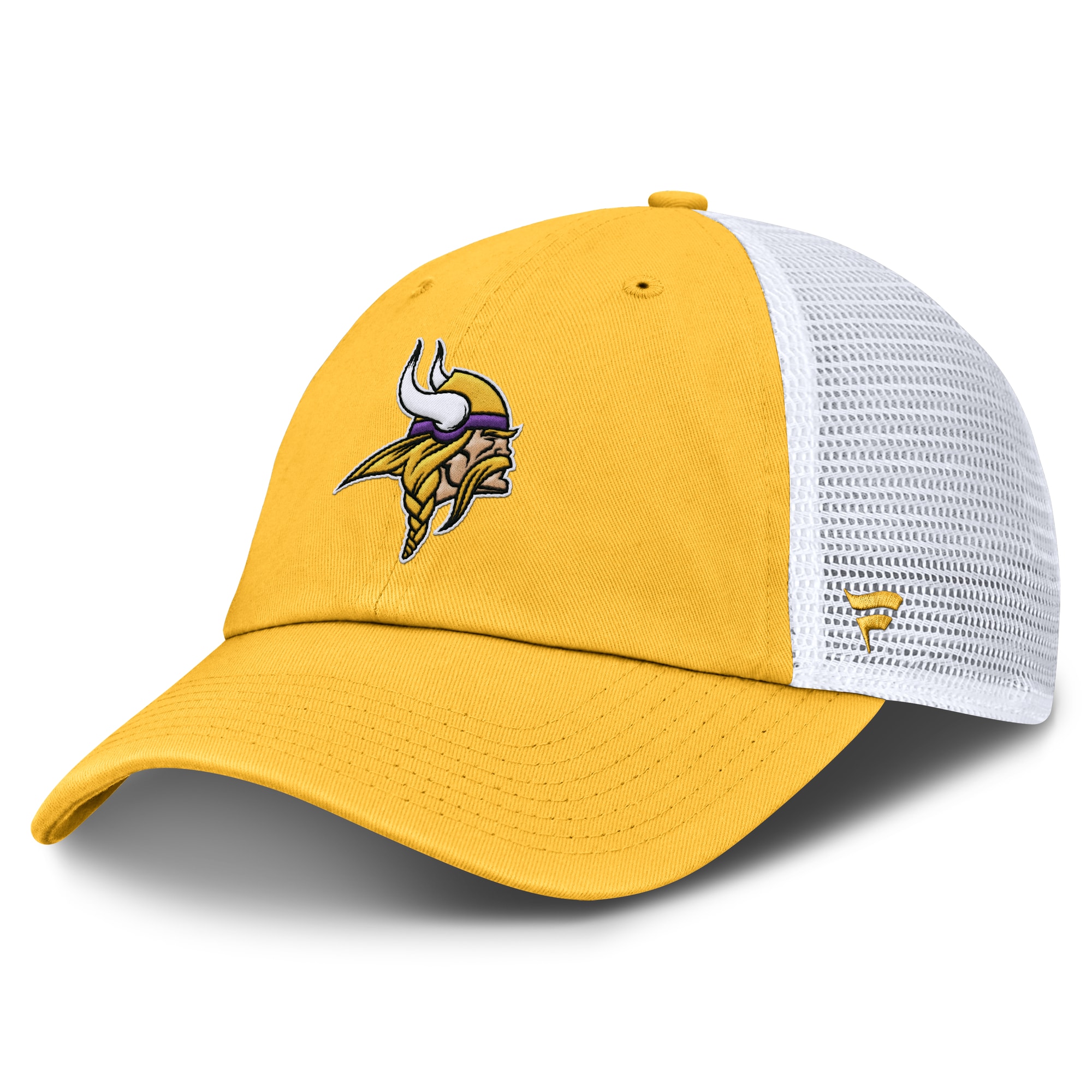 Minnesota Vikings mens fanatics goldwhite minnesota vikings trucker adjustable hat Collection | Vikings Online Shop