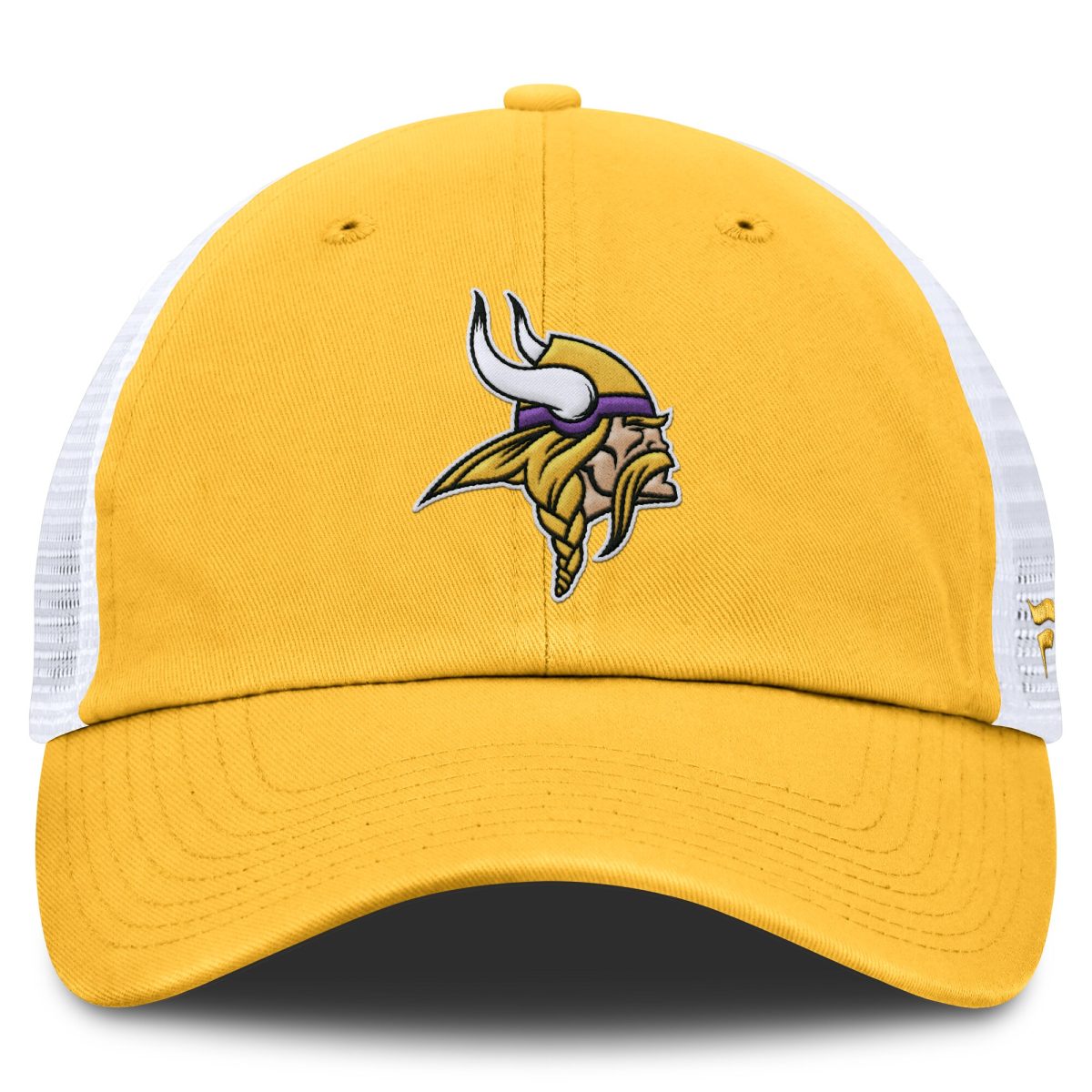 Minnesota Vikings mens fanatics goldwhite minnesota vikings trucker adjustable hat Collection | Vikings Online Shop
