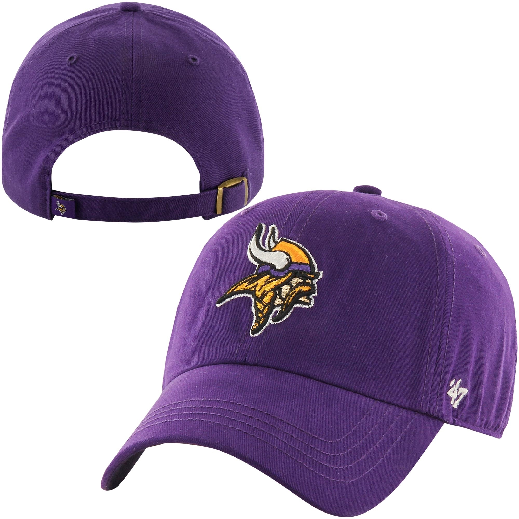 Minnesota Vikings mens minnesota vikings 47 brand purple cleanup adjustable hat Collection | Vikings Online Shop