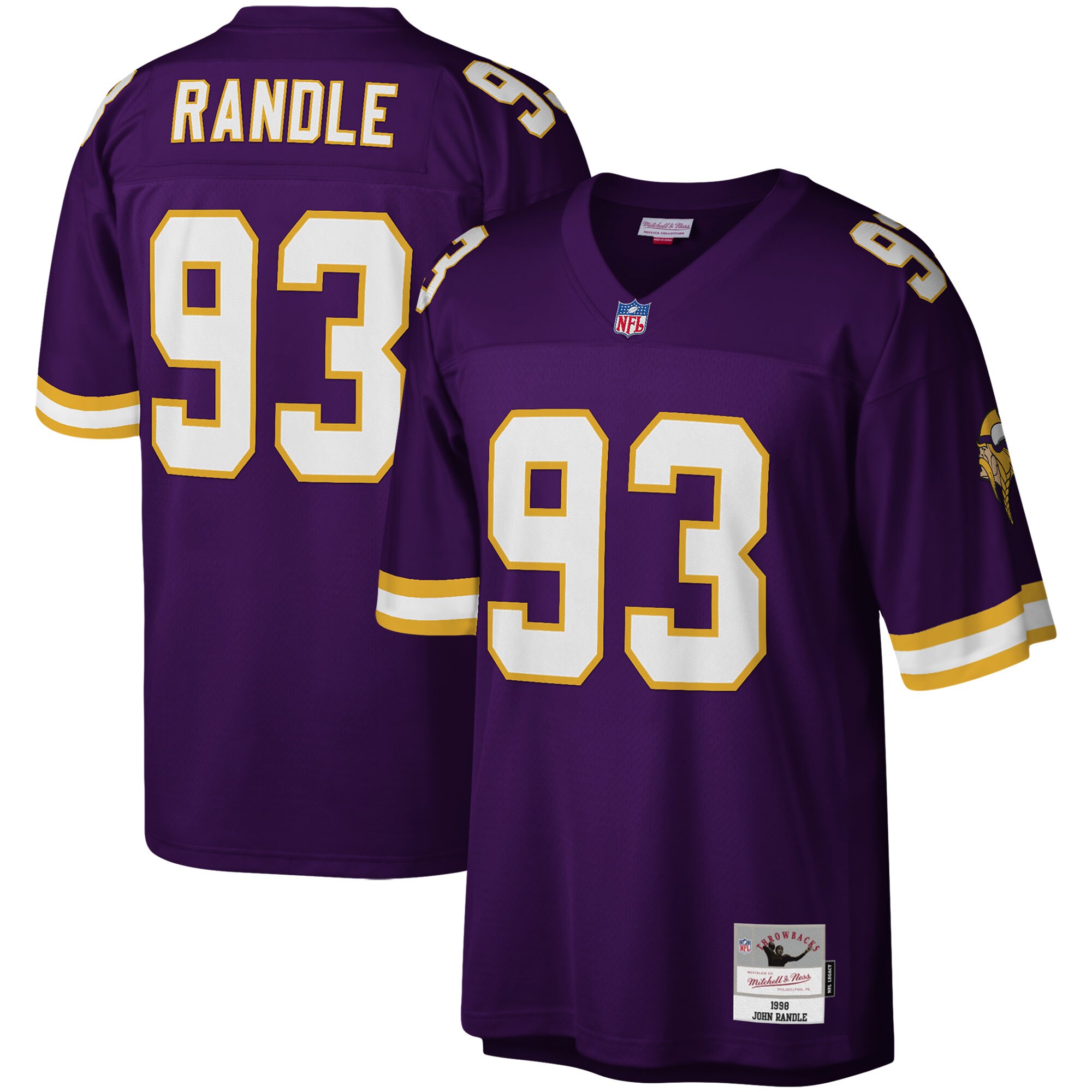 Minnesota Vikings mens mitchell  ness john randle purple minnesota vikings legacy replica jersey Collection | Vikings Online Shop