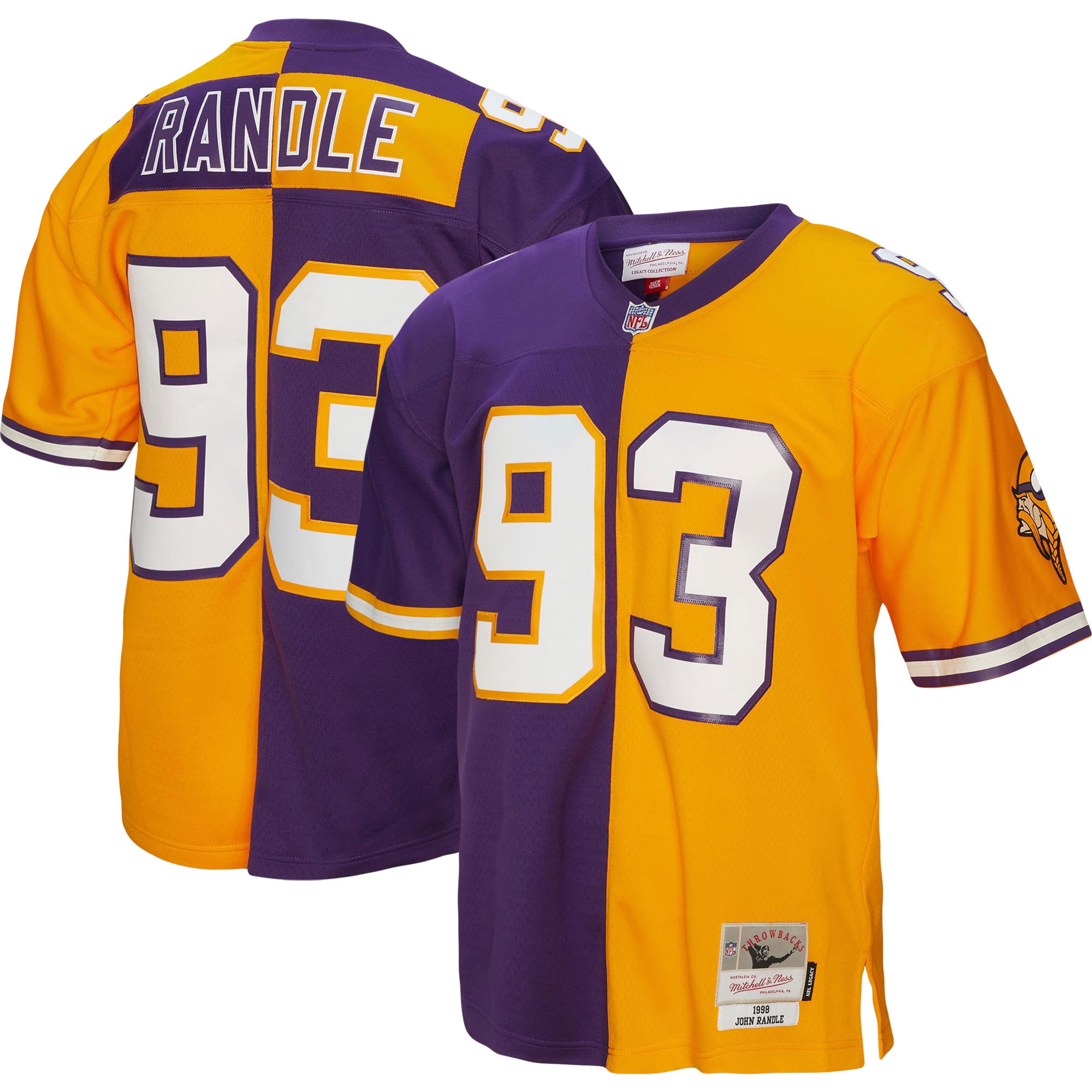 Minnesota Vikings mens mitchell  ness john randle purplegold minnesota vikings 1998 split legacy replica jersey Collection | Vikings Online Shop