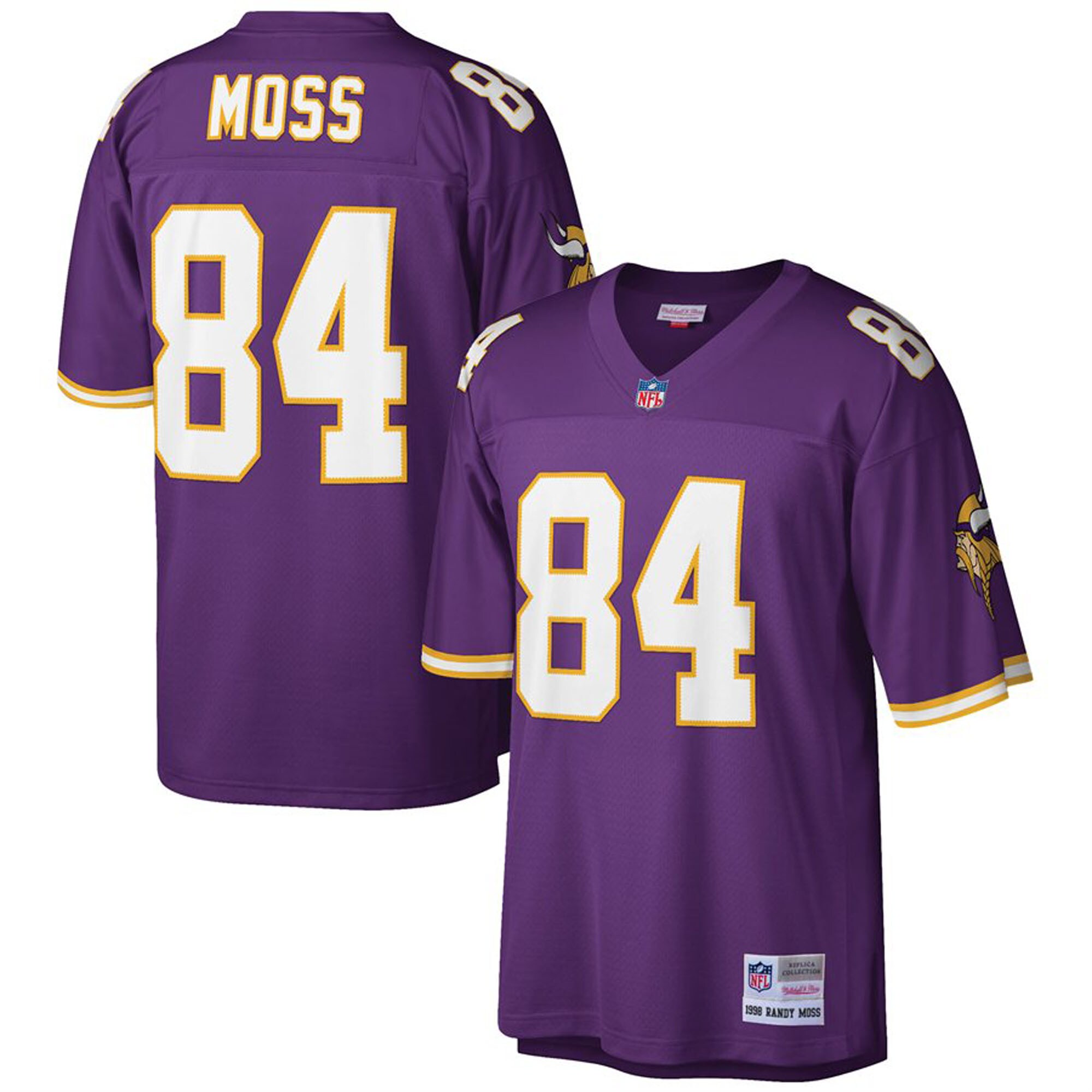 Minnesota Vikings mens mitchell  ness randy moss purple minnesota vikings big  tall 1998 retired player replica jersey Collection | Vikings Online Shop