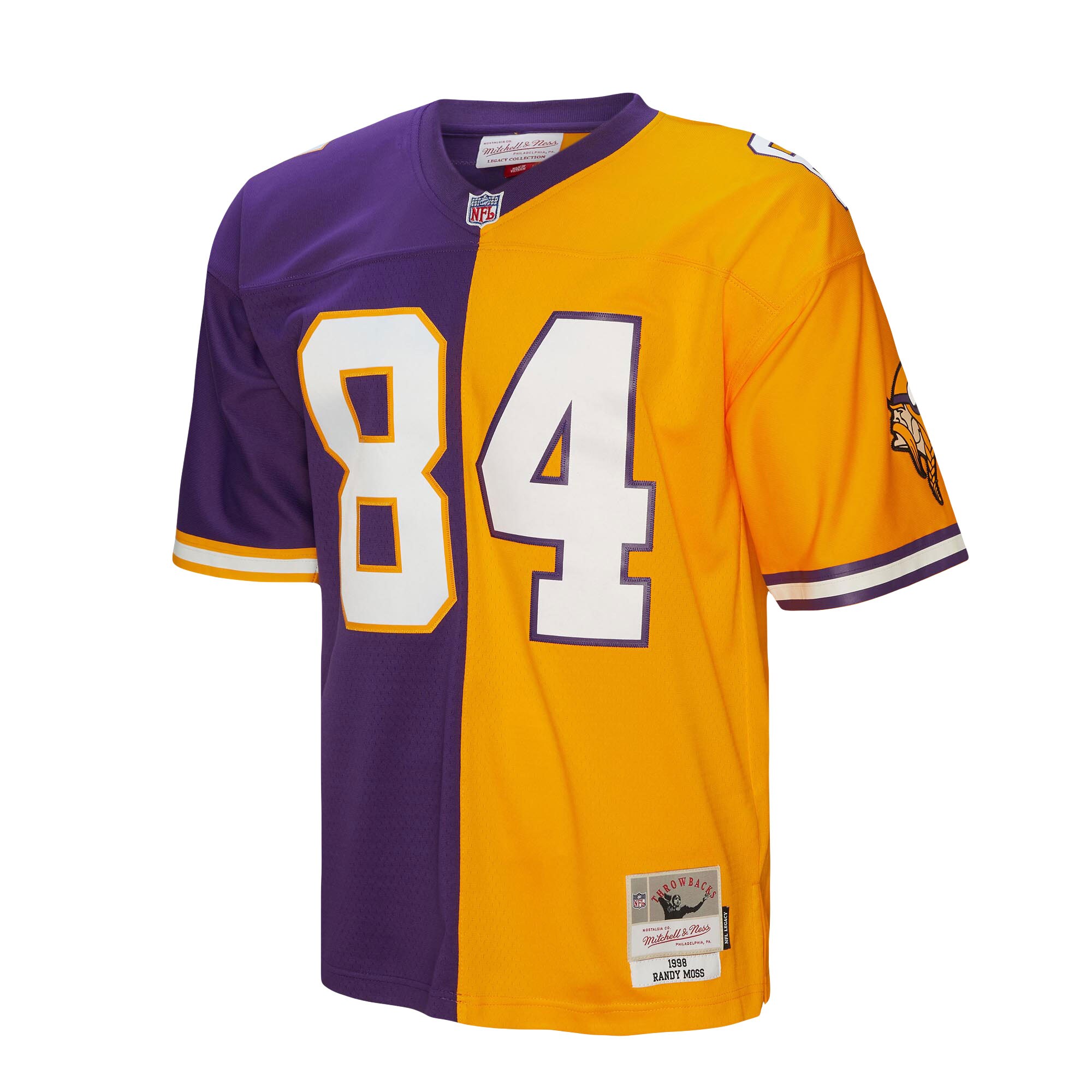 Minnesota Vikings mens mitchell  ness randy moss purplegold minnesota vikings 1998 split legacy replica jersey Collection | Vikings Online Shop