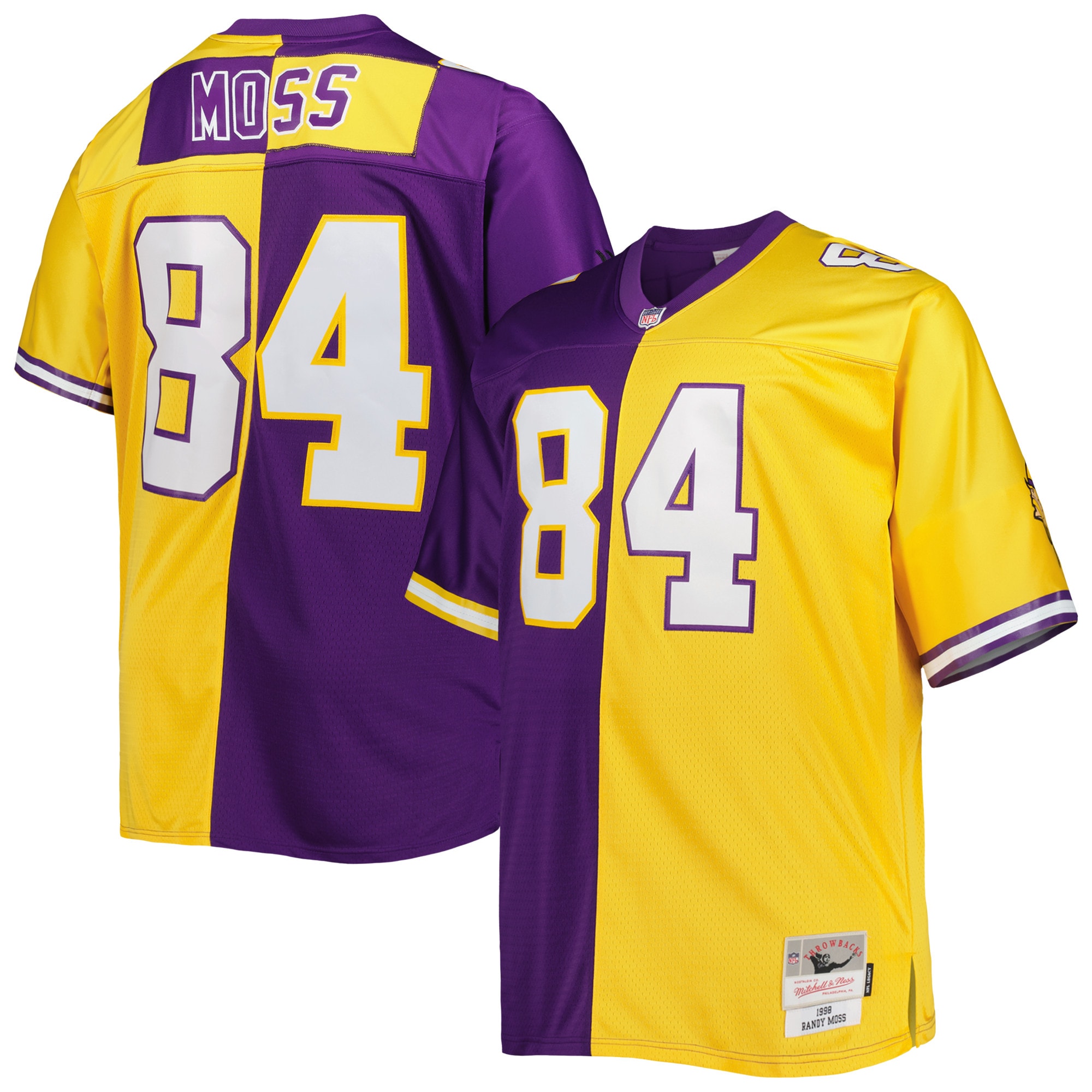Minnesota Vikings mens mitchell  ness randy moss purplegold minnesota vikings big  tall split legacy retired player replica jersey Collection | Vikings Online Shop