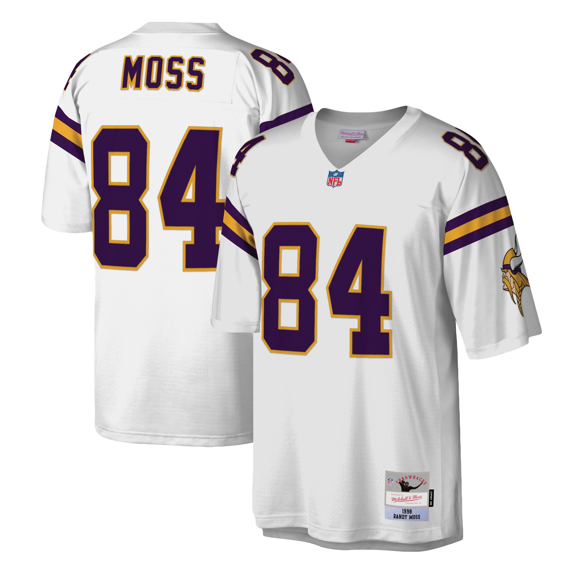 Minnesota Vikings mens mitchell  ness randy moss white minnesota vikings legacy replica jersey Collection | Vikings Online Shop