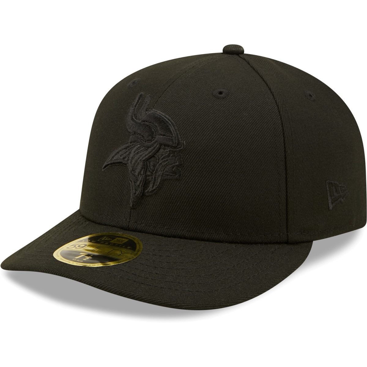 Minnesota Vikings mens new era black minnesota vikings black on black low profile 59fifty ii fitted hat Collection | Vikings Online Shop
