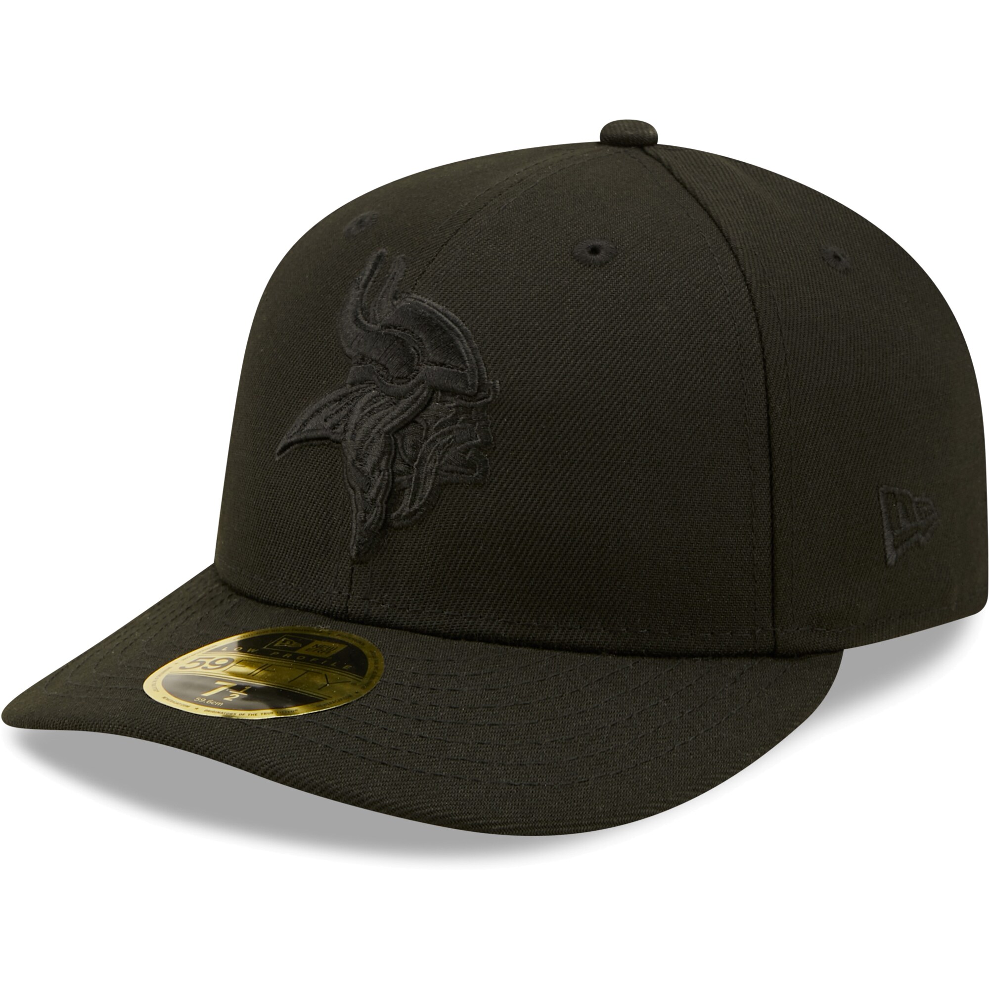 Minnesota Vikings mens new era black minnesota vikings black on black low profile 59fifty ii fitted hat Collection | Vikings Online Shop