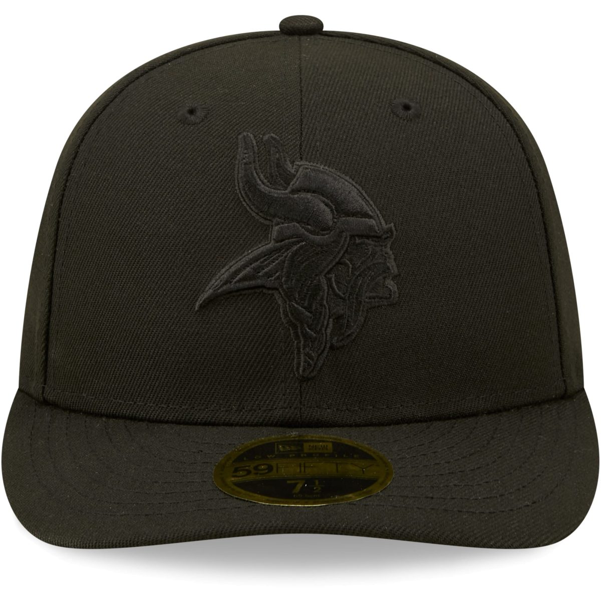 Minnesota Vikings mens new era black minnesota vikings black on black low profile 59fifty ii fitted hat Collection | Vikings Online Shop