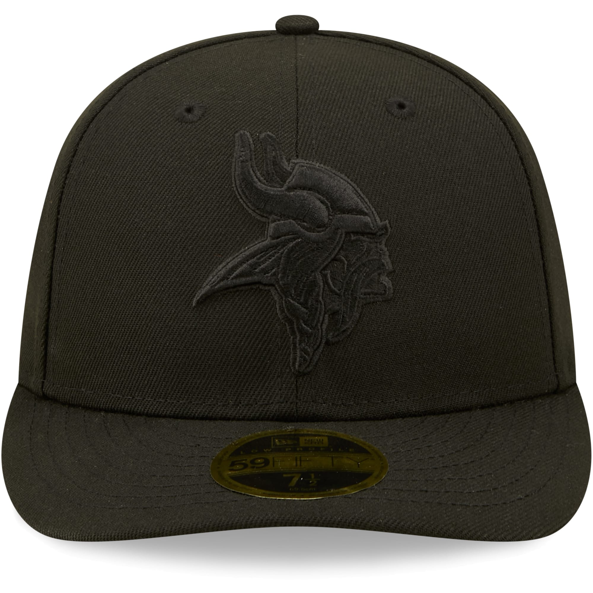Minnesota Vikings mens new era black minnesota vikings black on black low profile 59fifty ii fitted hat Collection | Vikings Online Shop