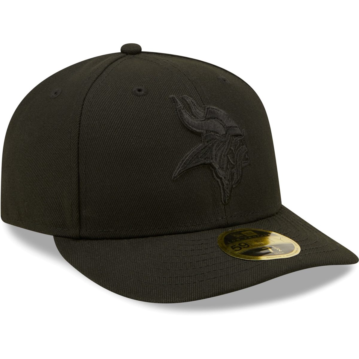 Minnesota Vikings mens new era black minnesota vikings black on black low profile 59fifty ii fitted hat Collection | Vikings Online Shop