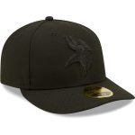 Minnesota Vikings mens new era black minnesota vikings black on black low profile 59fifty ii fitted hat Collection | Vikings Online Shop