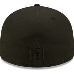 Minnesota Vikings mens new era black minnesota vikings black on black low profile 59fifty ii fitted hat Collection | Vikings Online Shop