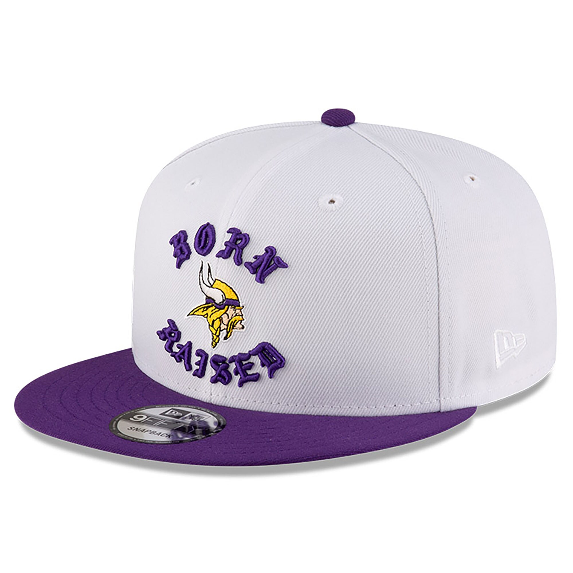Minnesota Vikings mens new era born x raised whitepurple minnesota vikings 9fifty snapback hat Collection | Vikings Online Shop