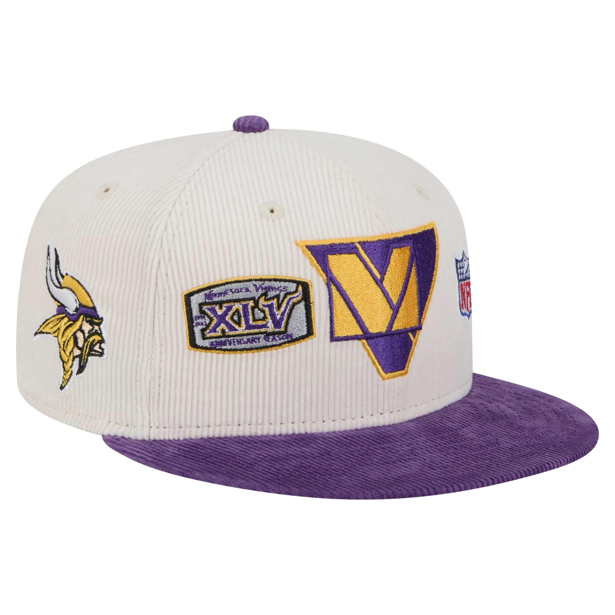 Minnesota Vikings mens new era creampurple minnesota vikings corduroy 59fifty fitted hat Collection | Vikings Online Shop