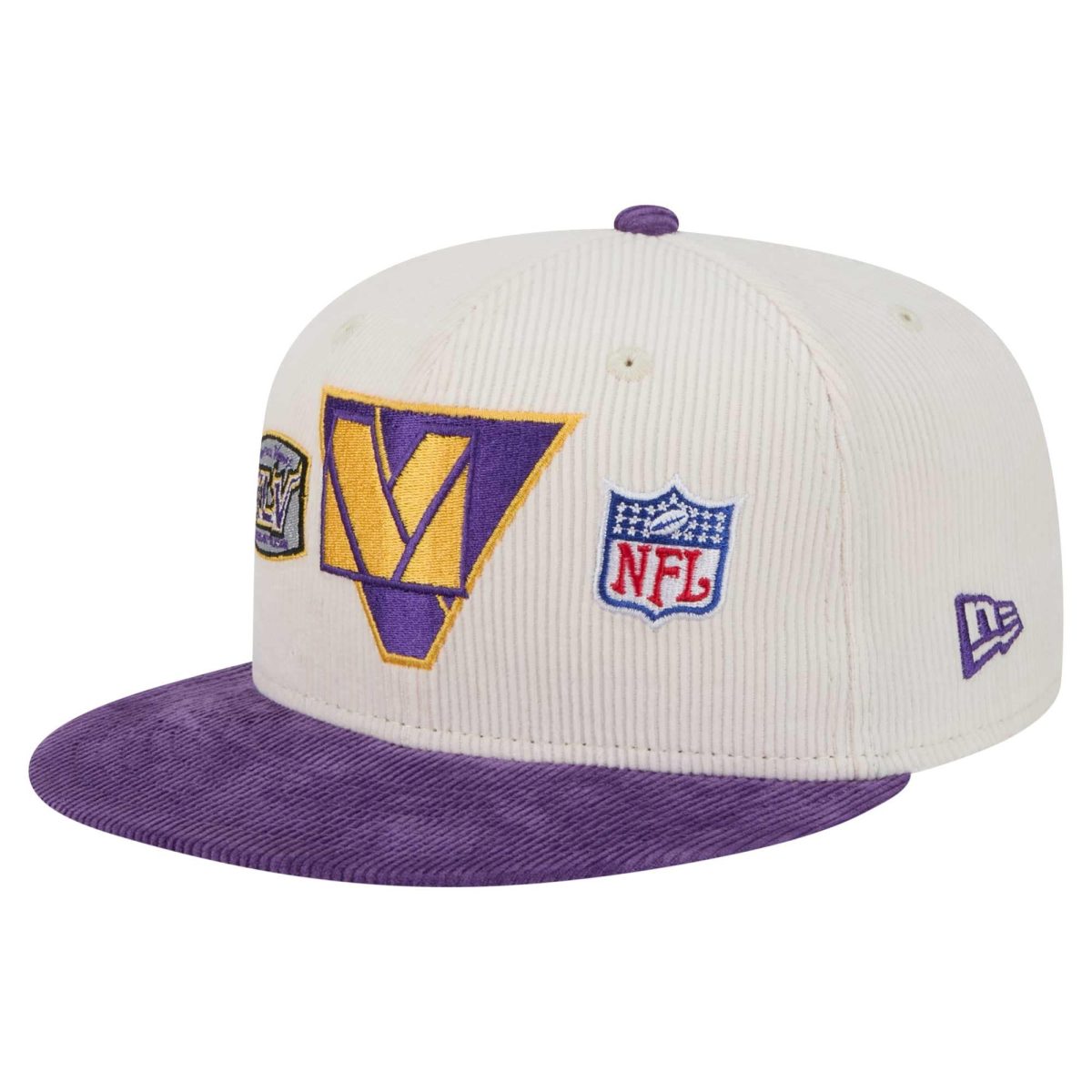 Minnesota Vikings mens new era creampurple minnesota vikings corduroy 59fifty fitted hat Collection | Vikings Online Shop