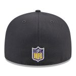 Minnesota Vikings mens new era graphite minnesota vikings official 2024 nfl draft on stage 59fifty fitted hat Collection | Vikings Online Shop