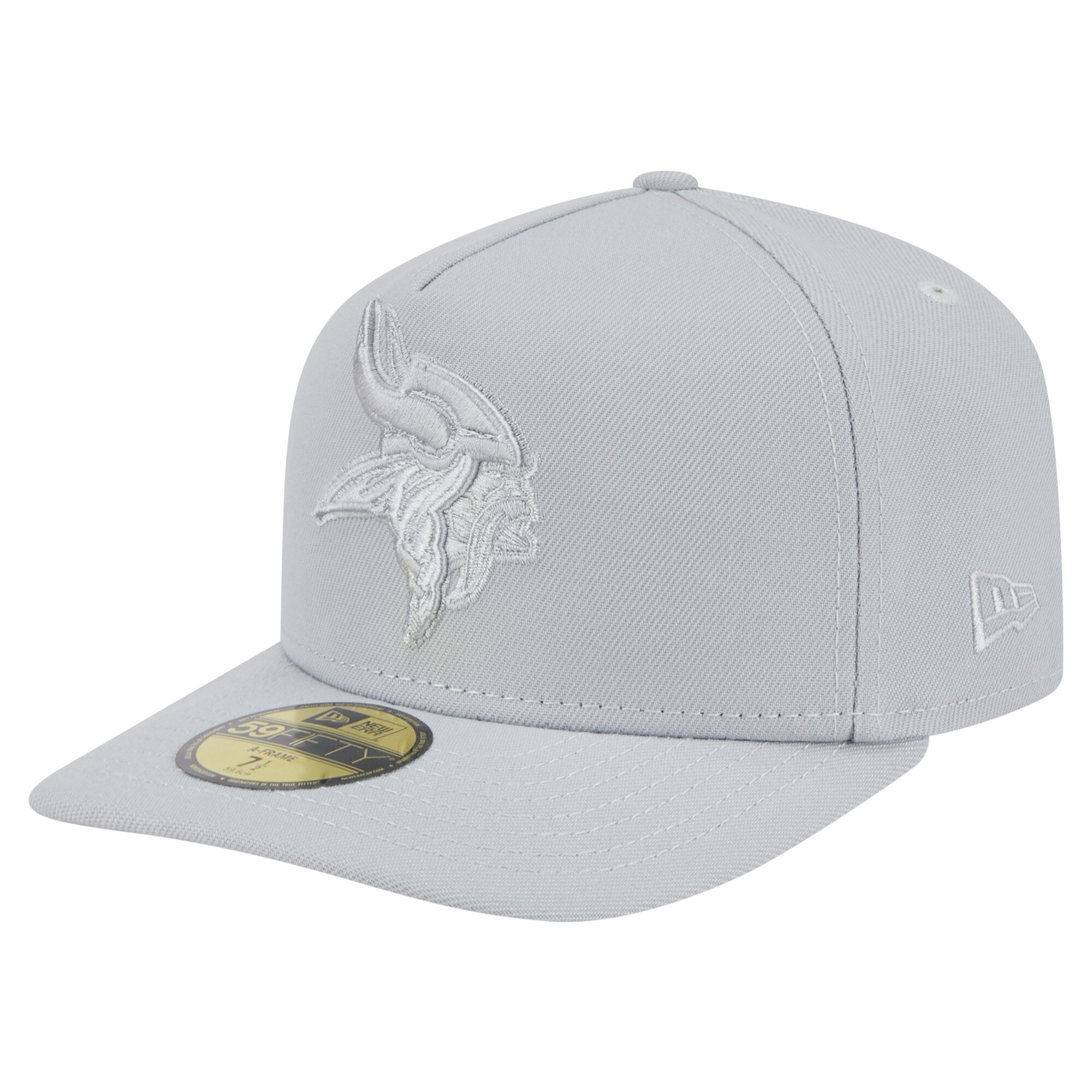 Minnesota Vikings mens new era gray minnesota vikings color pack a-frame 59fifty fitted hat Collection | Vikings Online Shop