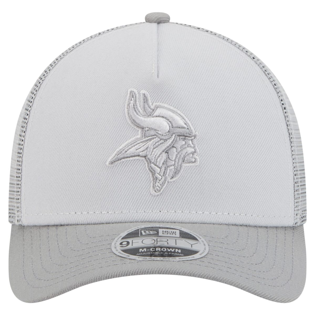 Minnesota Vikings mens new era gray minnesota vikings domain 9forty a-frame trucker adjustable hat Collection | Vikings Online Shop