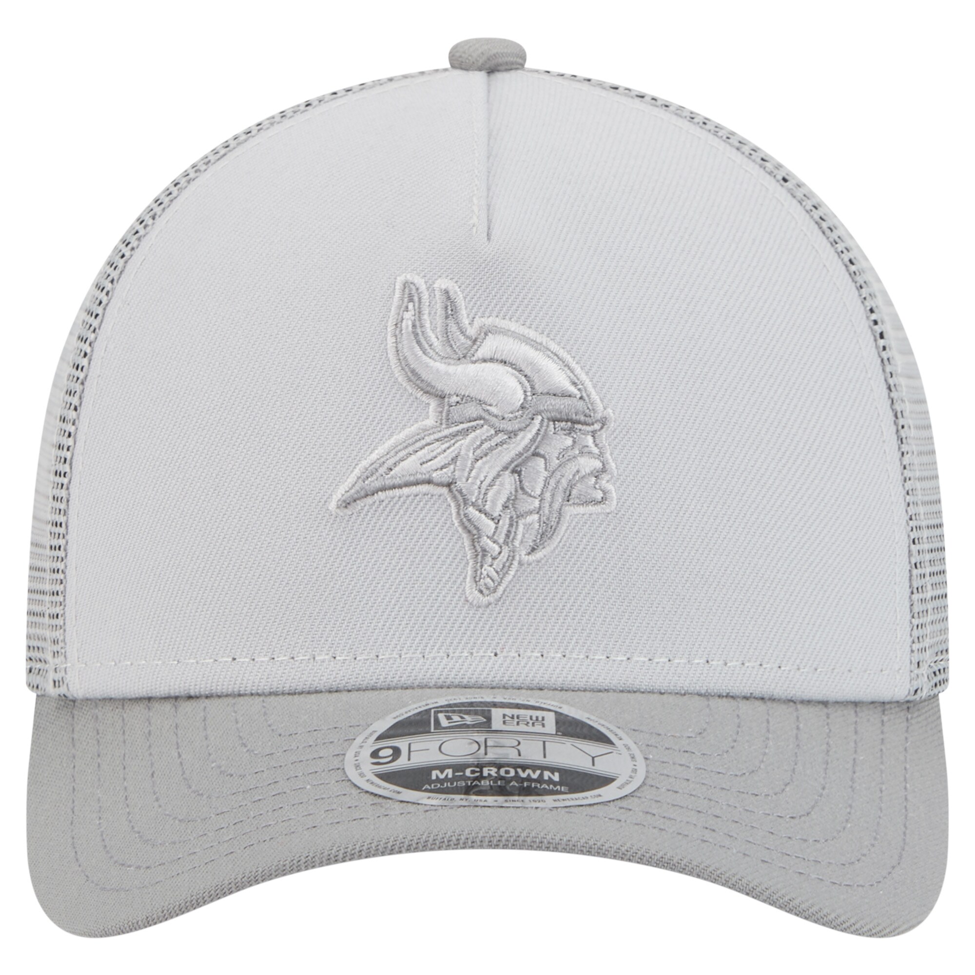 Minnesota Vikings mens new era gray minnesota vikings domain 9forty a-frame trucker adjustable hat Collection | Vikings Online Shop