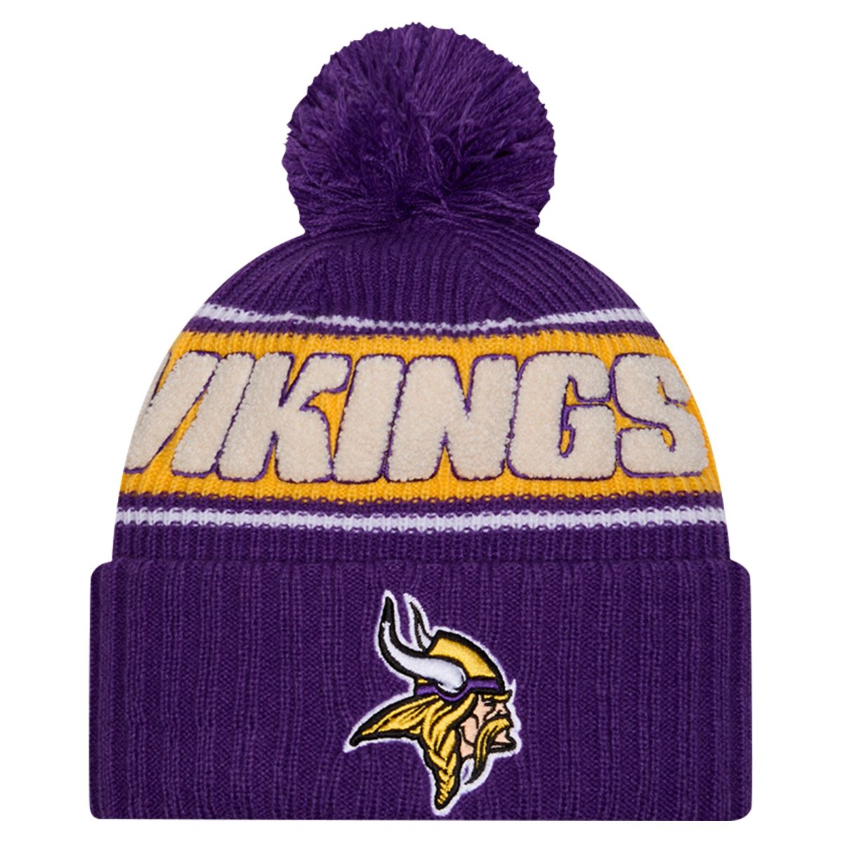 Minnesota Vikings mens new era purple minnesota vikings 2024 sideline cuffed knit hat with pom Collection | Vikings Online Shop