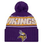 Minnesota Vikings mens new era purple minnesota vikings 2024 sideline cuffed knit hat with pom Collection | Vikings Online Shop