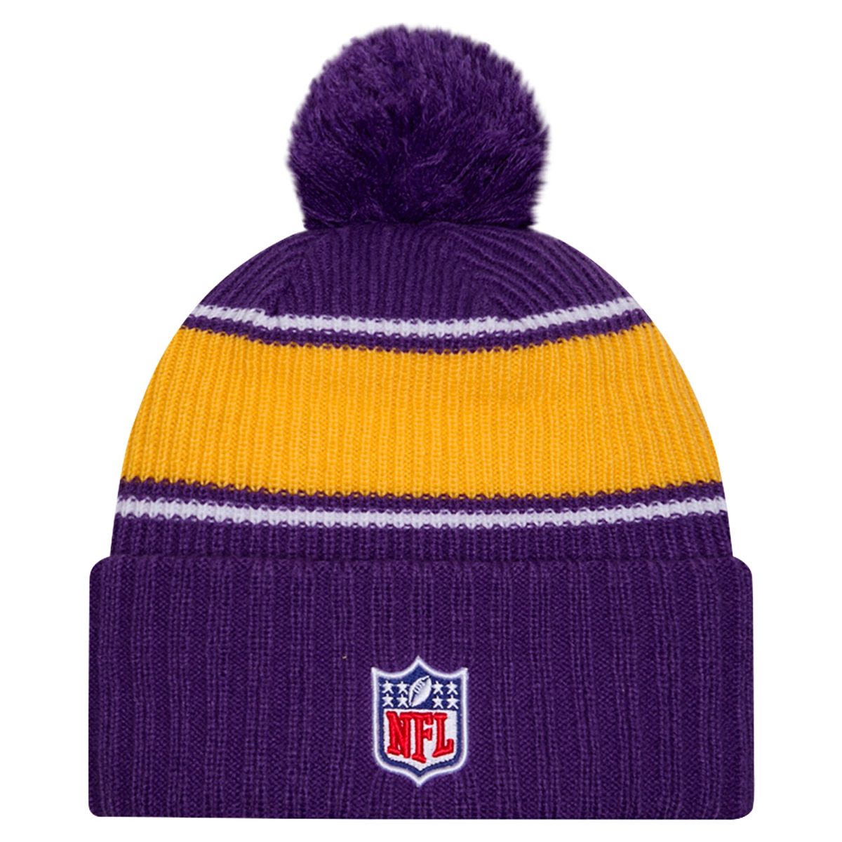 Minnesota Vikings mens new era purple minnesota vikings 2024 sideline cuffed knit hat with pom Collection | Vikings Online Shop