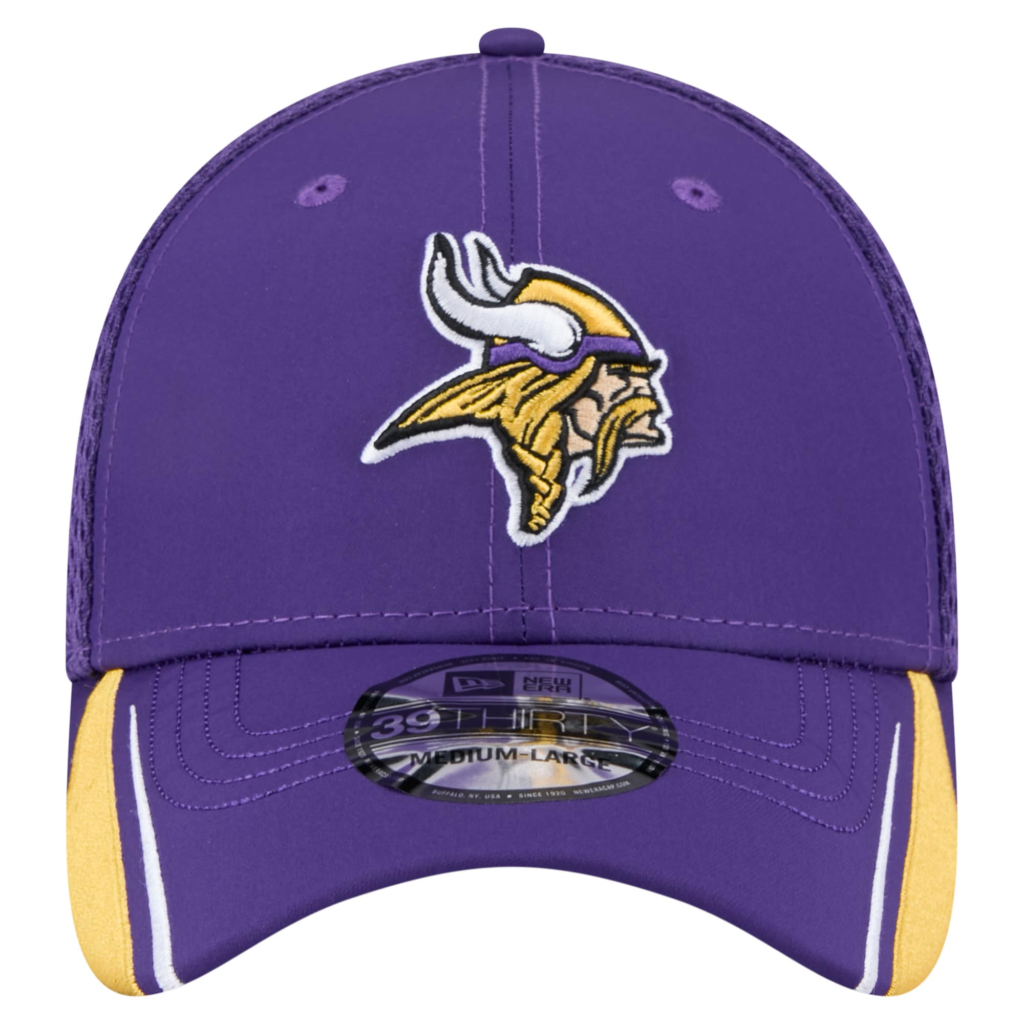 Minnesota Vikings mens new era purple minnesota vikings game day linear 39thirty flex hat Collection | Vikings Online Shop