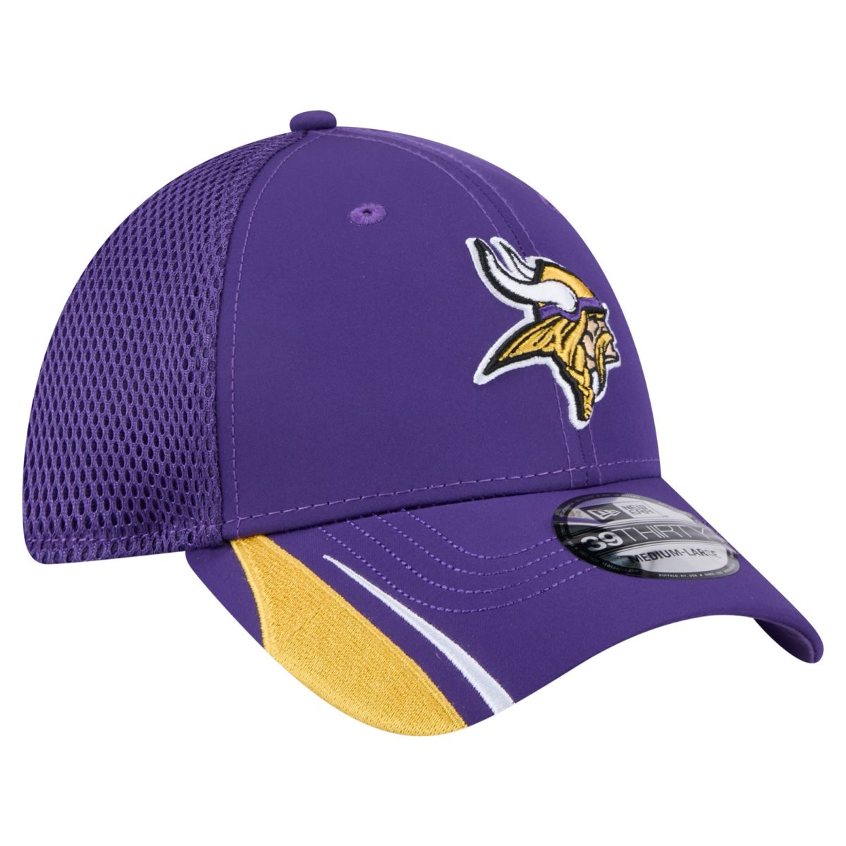 Minnesota Vikings mens new era purple minnesota vikings game day linear 39thirty flex hat Collection | Vikings Online Shop