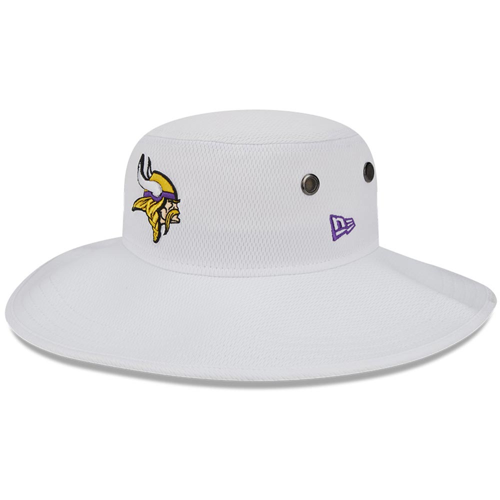Minnesota Vikings mens new era white minnesota vikings 2023 nfl training camp panama bucket hat Collection | Vikings Online Shop