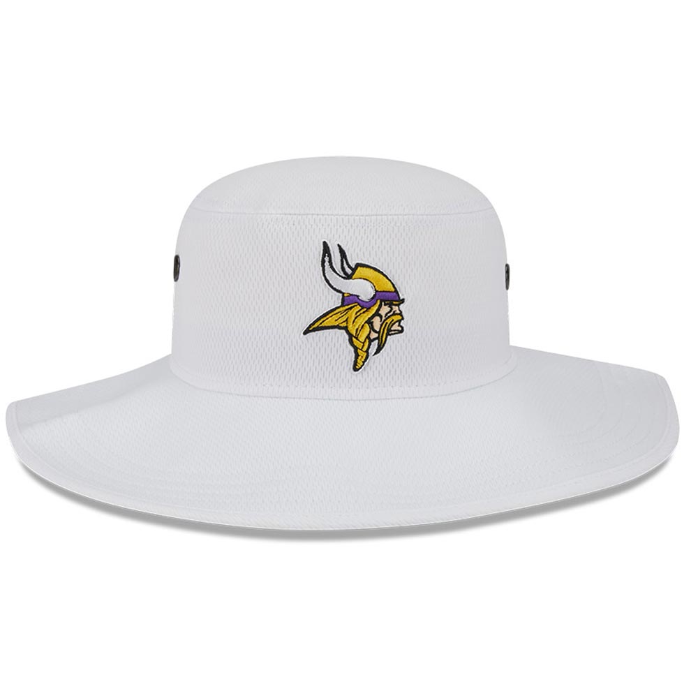Minnesota Vikings mens new era white minnesota vikings 2023 nfl training camp panama bucket hat Collection | Vikings Online Shop