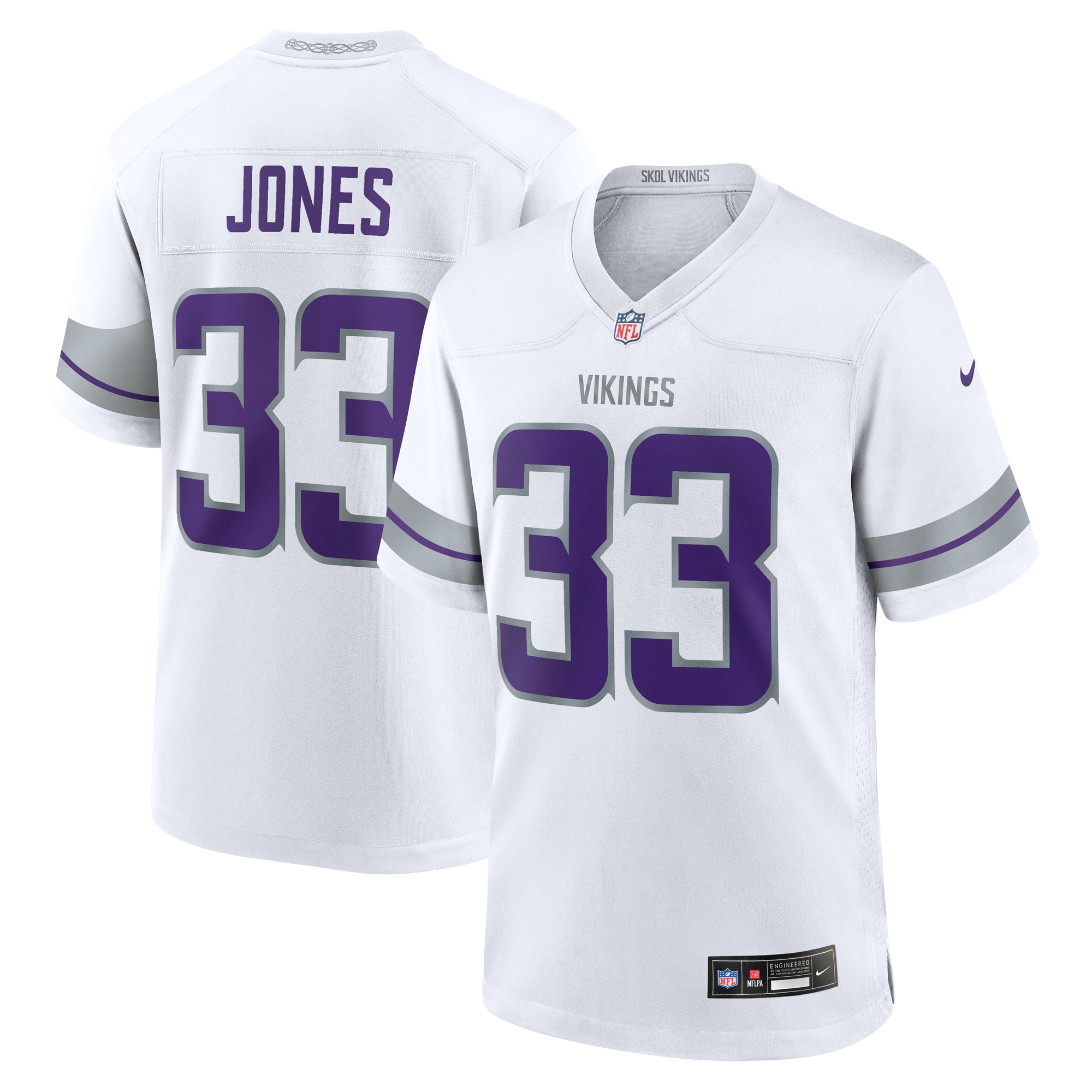 Minnesota Vikings mens nike aaron jones white minnesota vikings alternate game player jersey Collection | Vikings Online Shop
