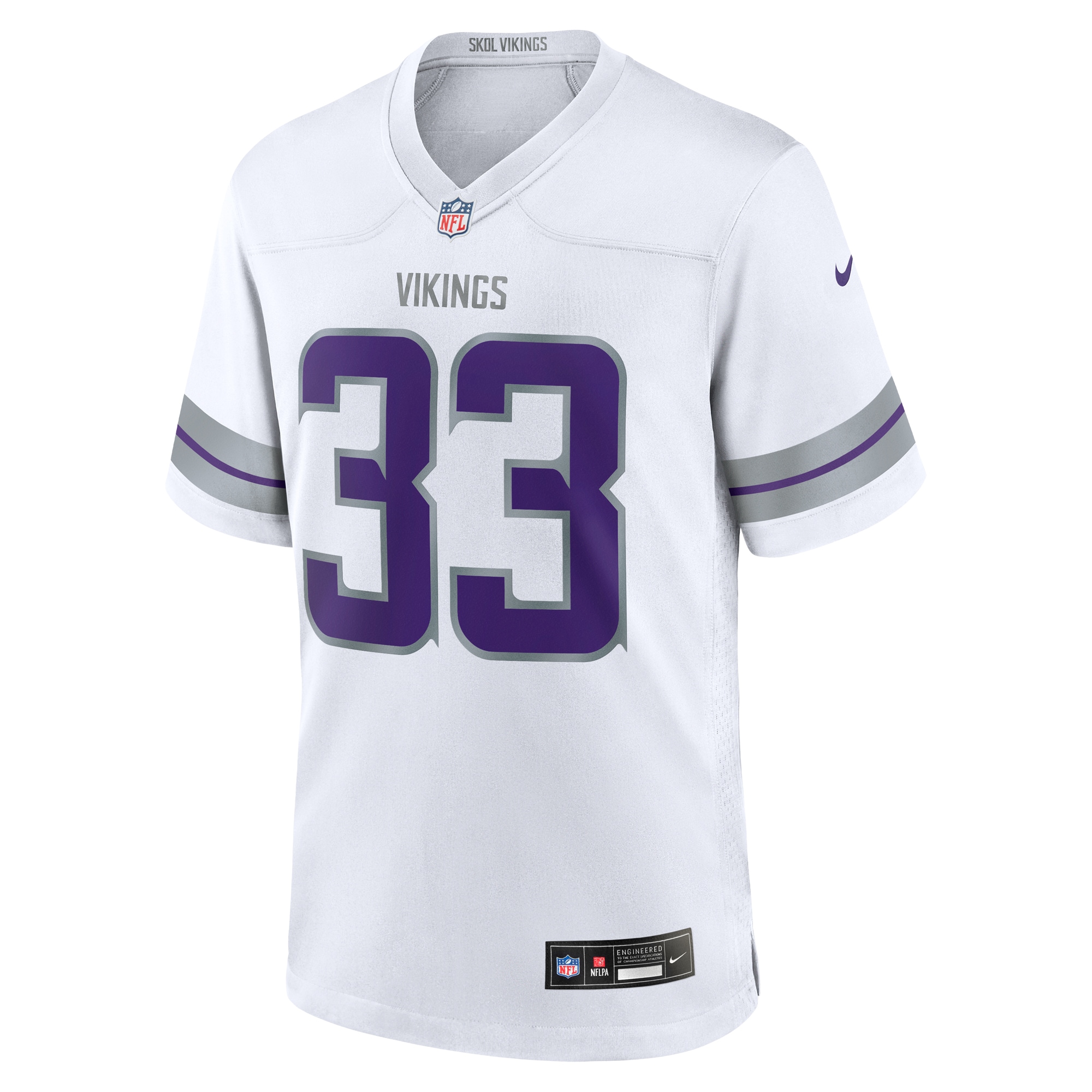 Minnesota Vikings mens nike aaron jones white minnesota vikings alternate game player jersey Collection | Vikings Online Shop