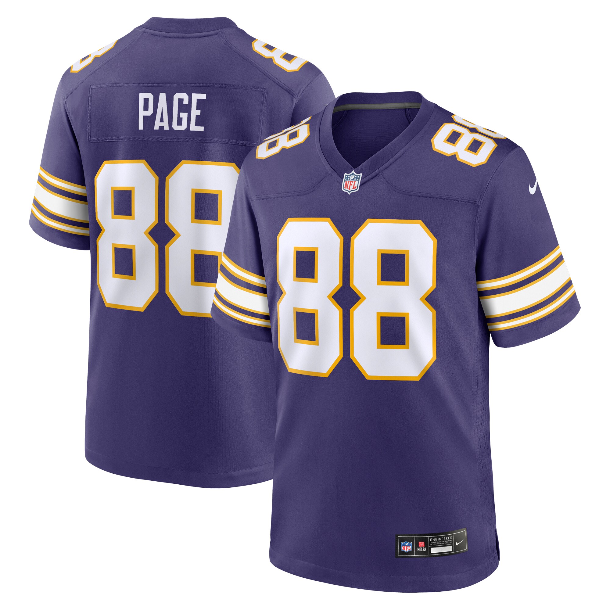 Minnesota Vikings mens nike alan page purple minnesota vikings classic retired player jersey Collection | Vikings Online Shop