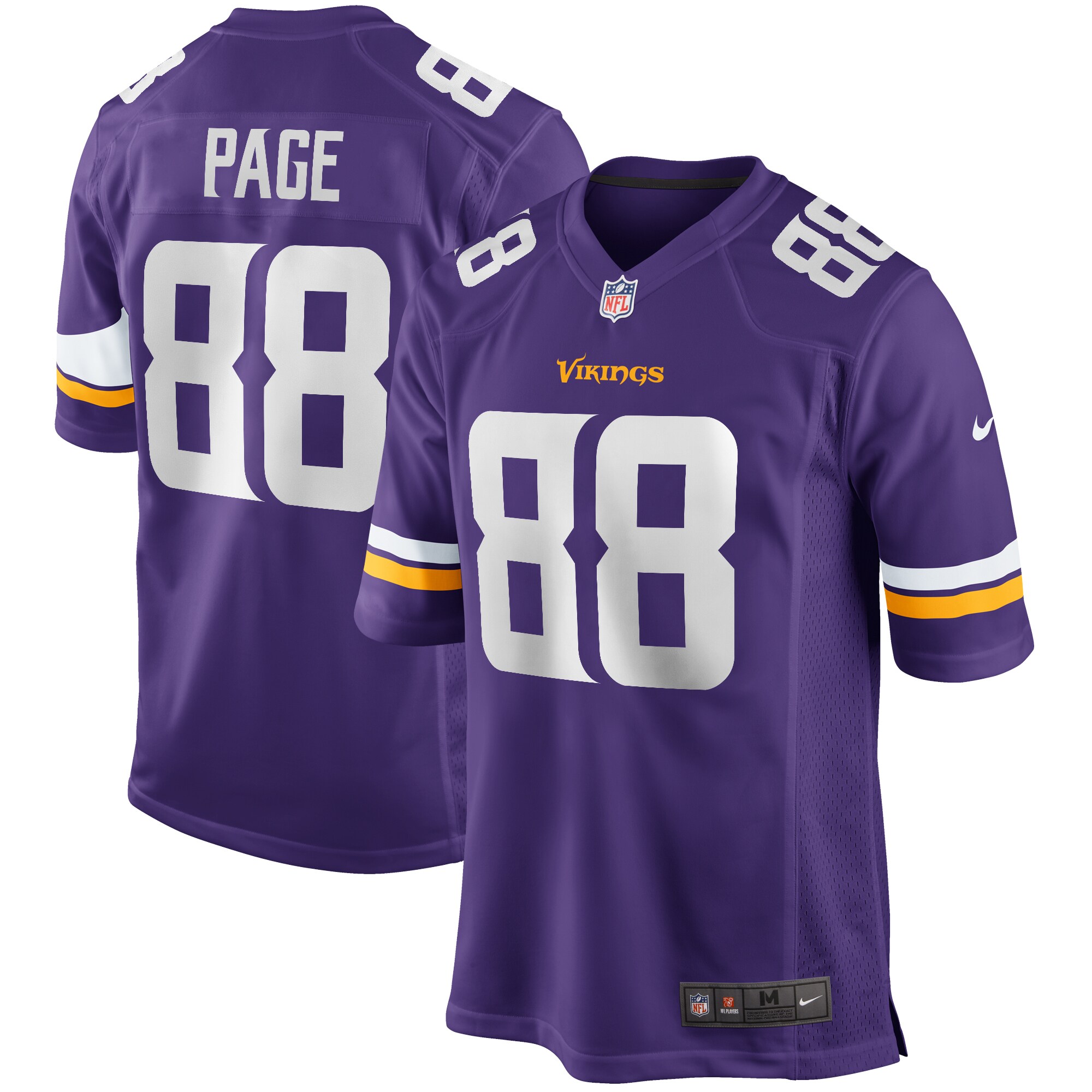 Minnesota Vikings mens nike alan page purple minnesota vikings game retired player jersey Collection | Vikings Online Shop