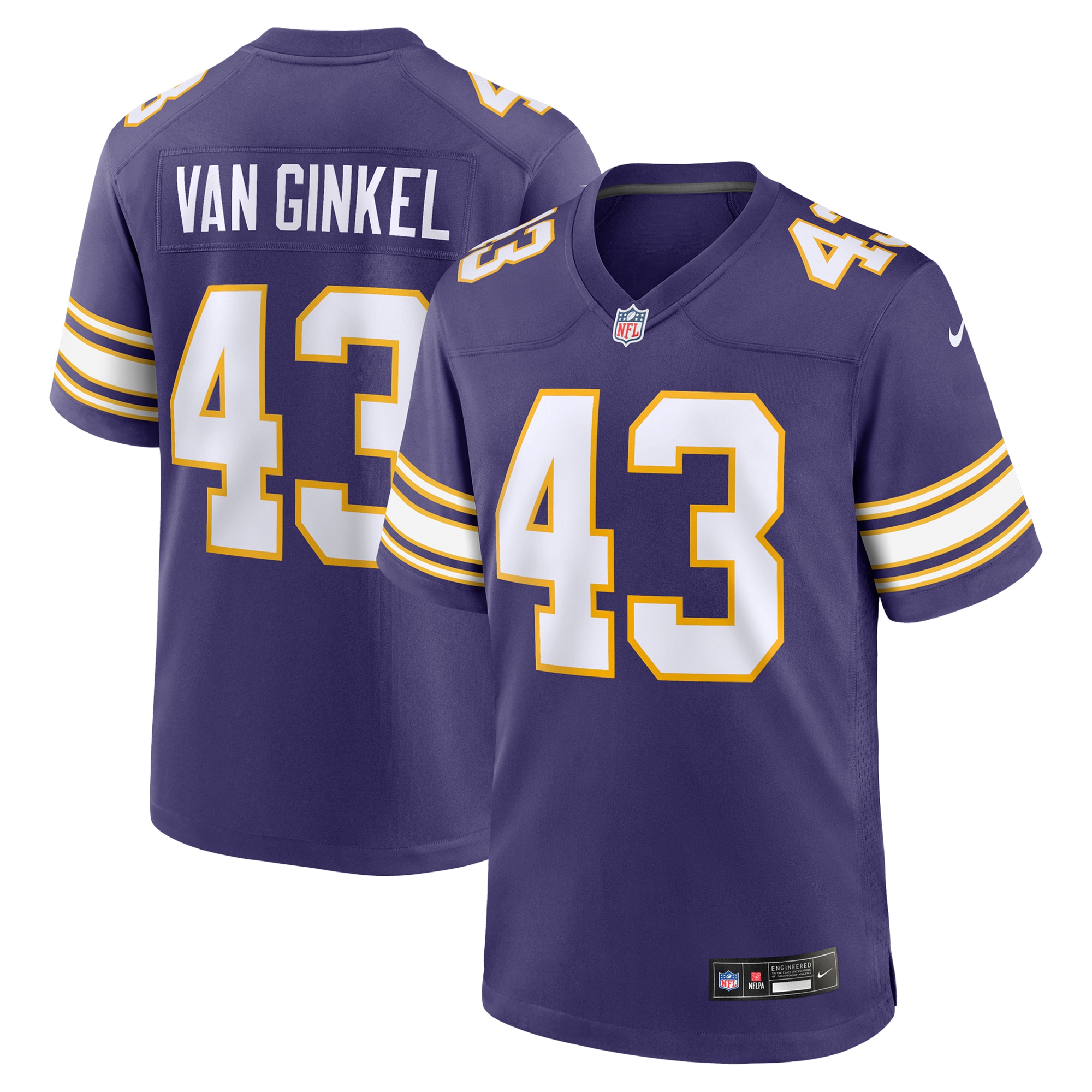 Minnesota Vikings mens nike andrew van ginkel purple minnesota vikings alternate game jersey Collection | Vikings Online Shop