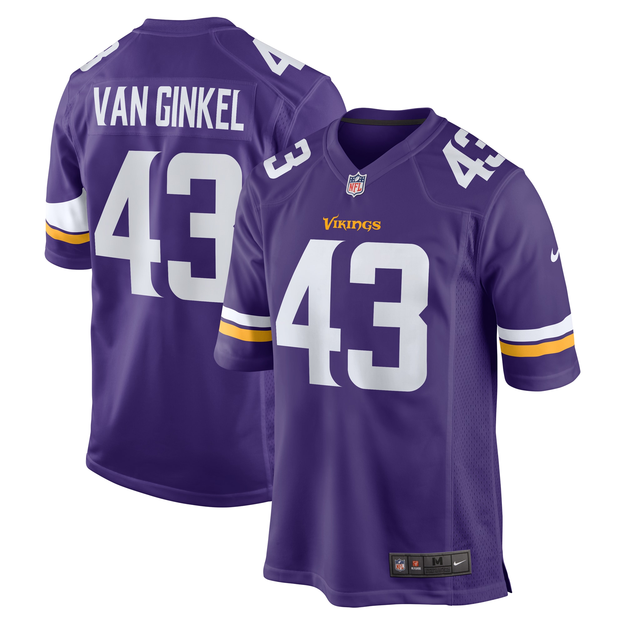 Minnesota Vikings mens nike andrew van ginkel purple minnesota vikings team game jersey Collection | Vikings Online Shop