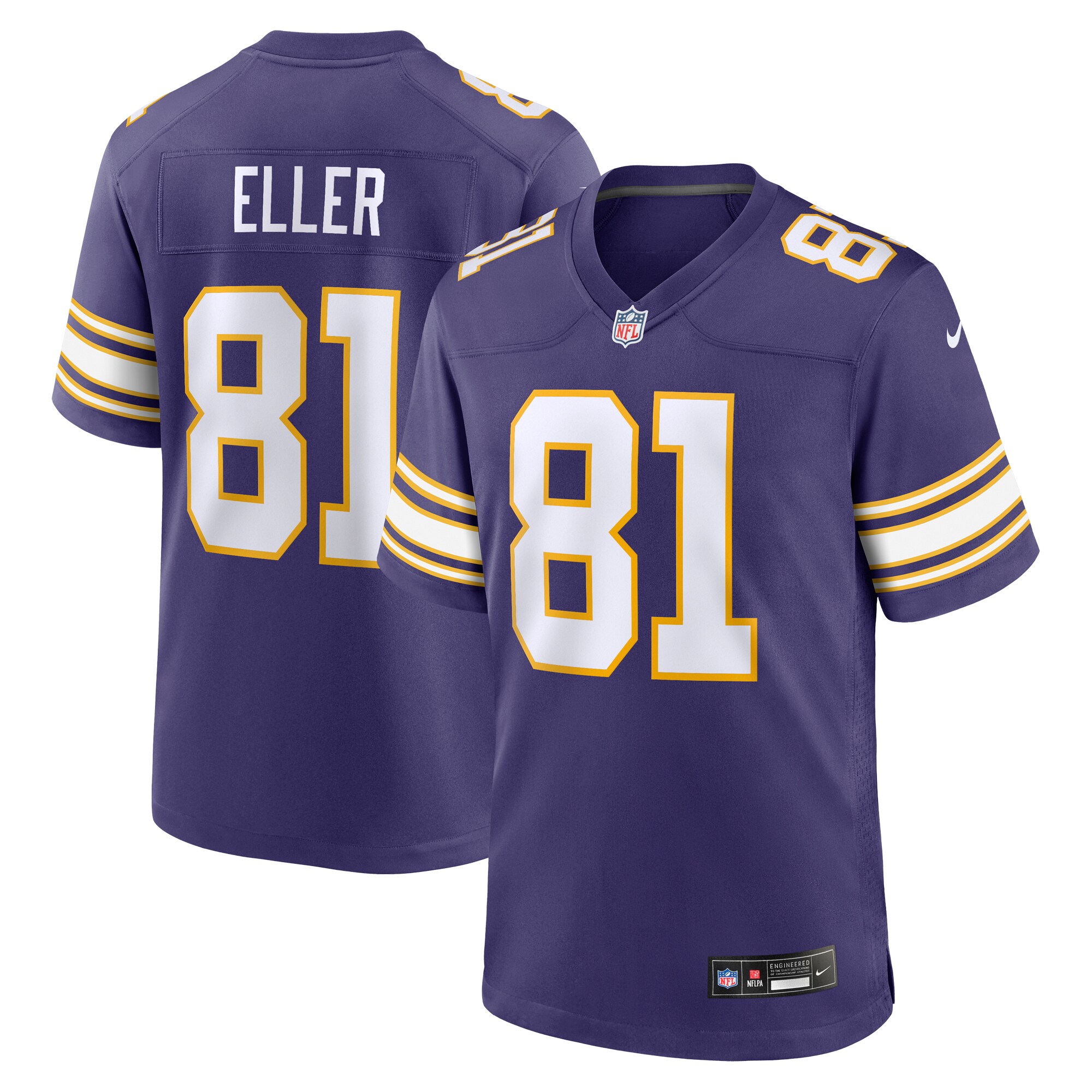 Minnesota Vikings mens nike carl eller purple minnesota vikings classic retired player jersey Collection | Vikings Online Shop