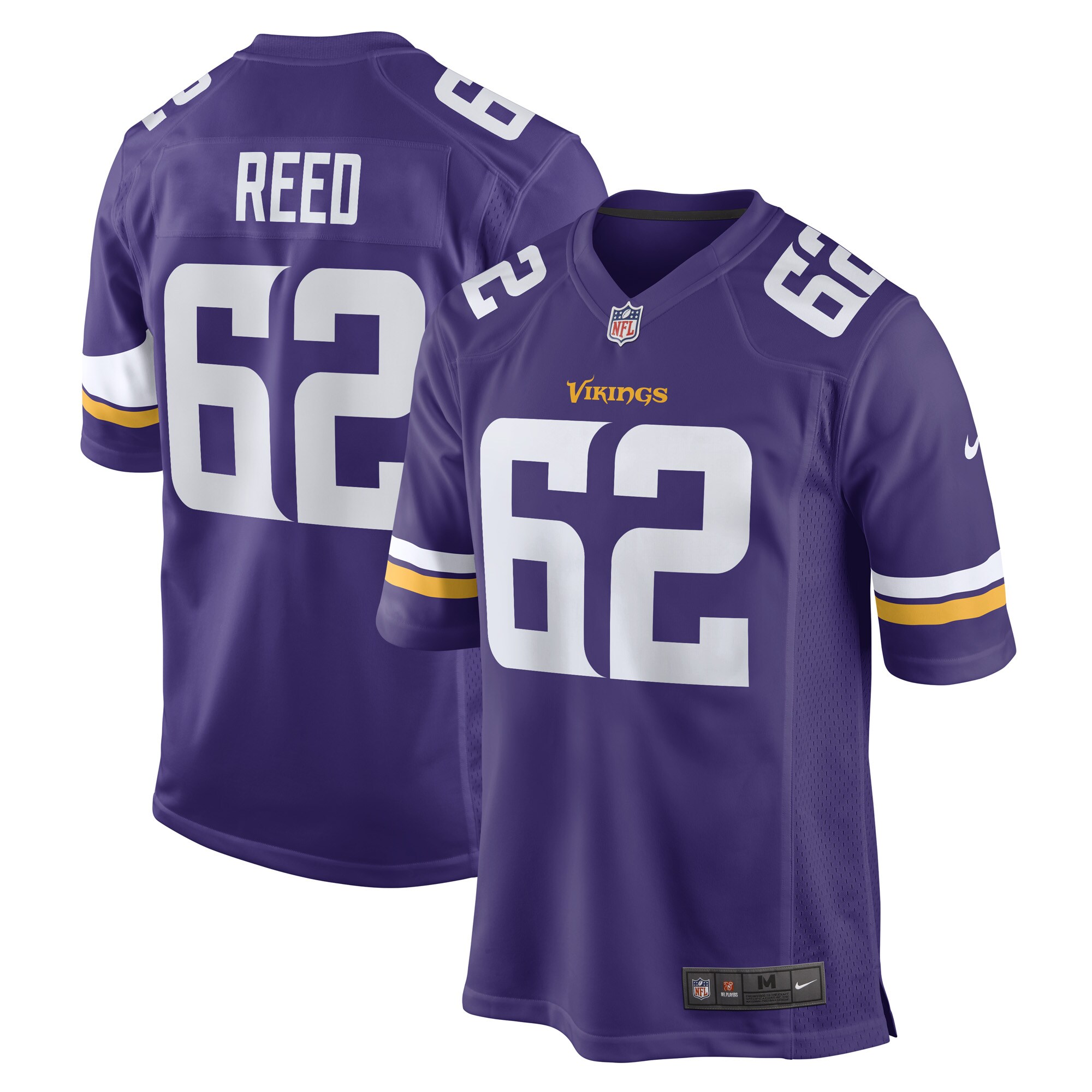 Minnesota Vikings mens nike chris reed purple minnesota vikings game player jersey Collection | Vikings Online Shop