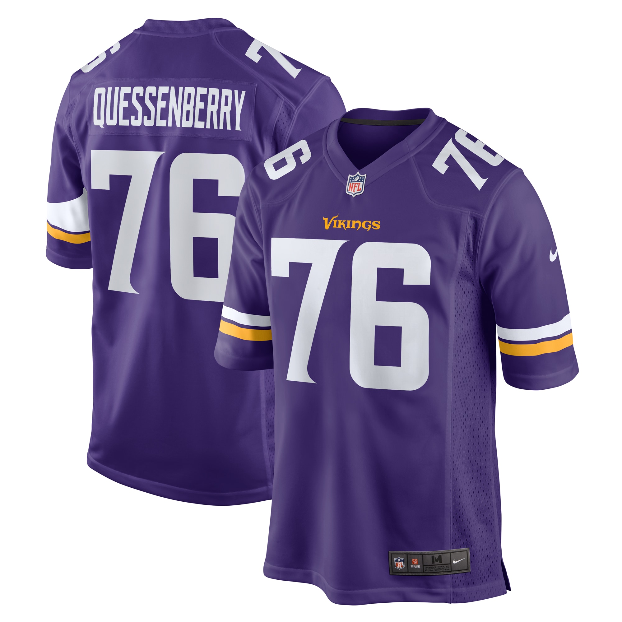 Minnesota Vikings mens nike david quessenberry purple minnesota vikings team game jersey Collection | Vikings Online Shop