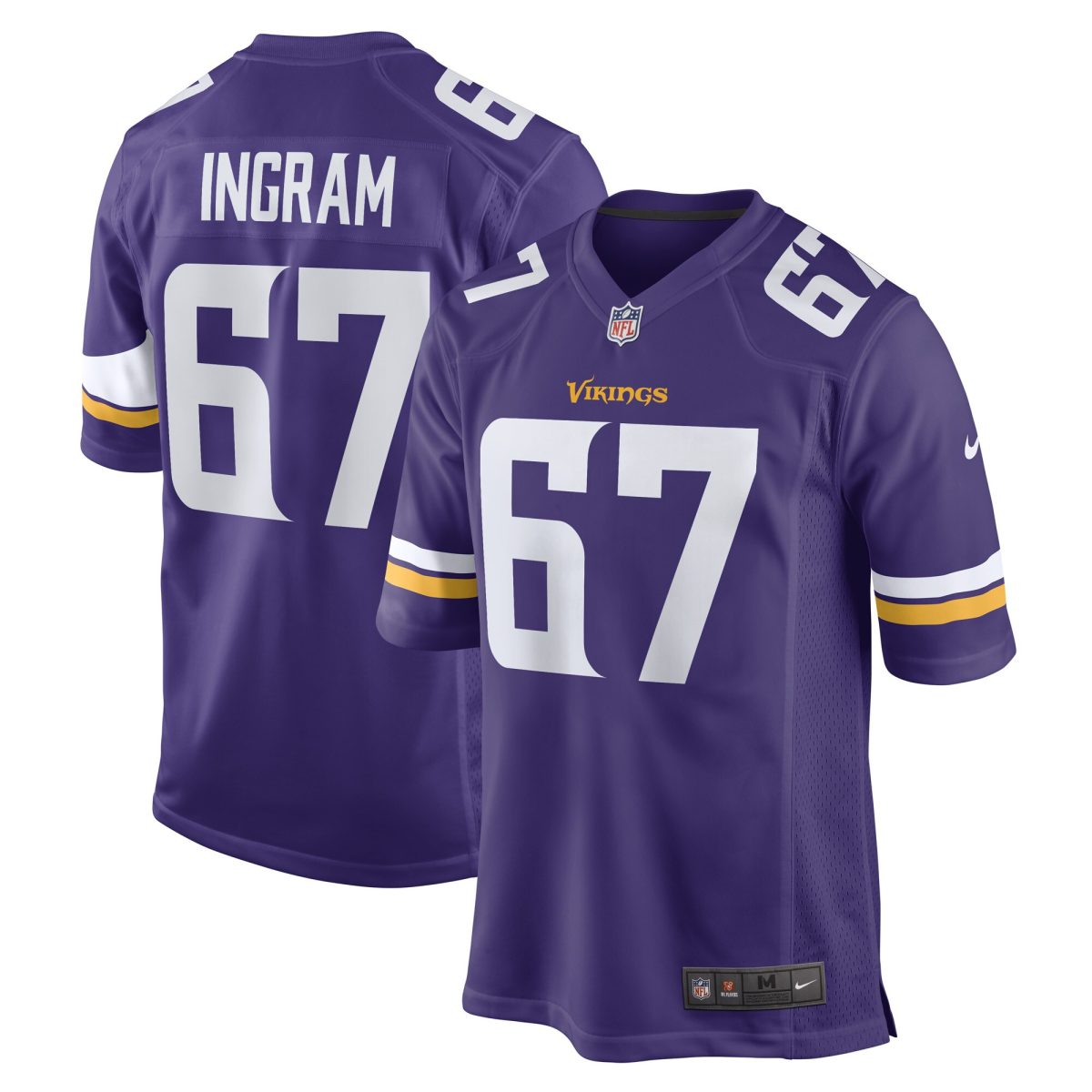 Minnesota Vikings mens nike ed ingram purple minnesota vikings game player jersey Collection | Vikings Online Shop