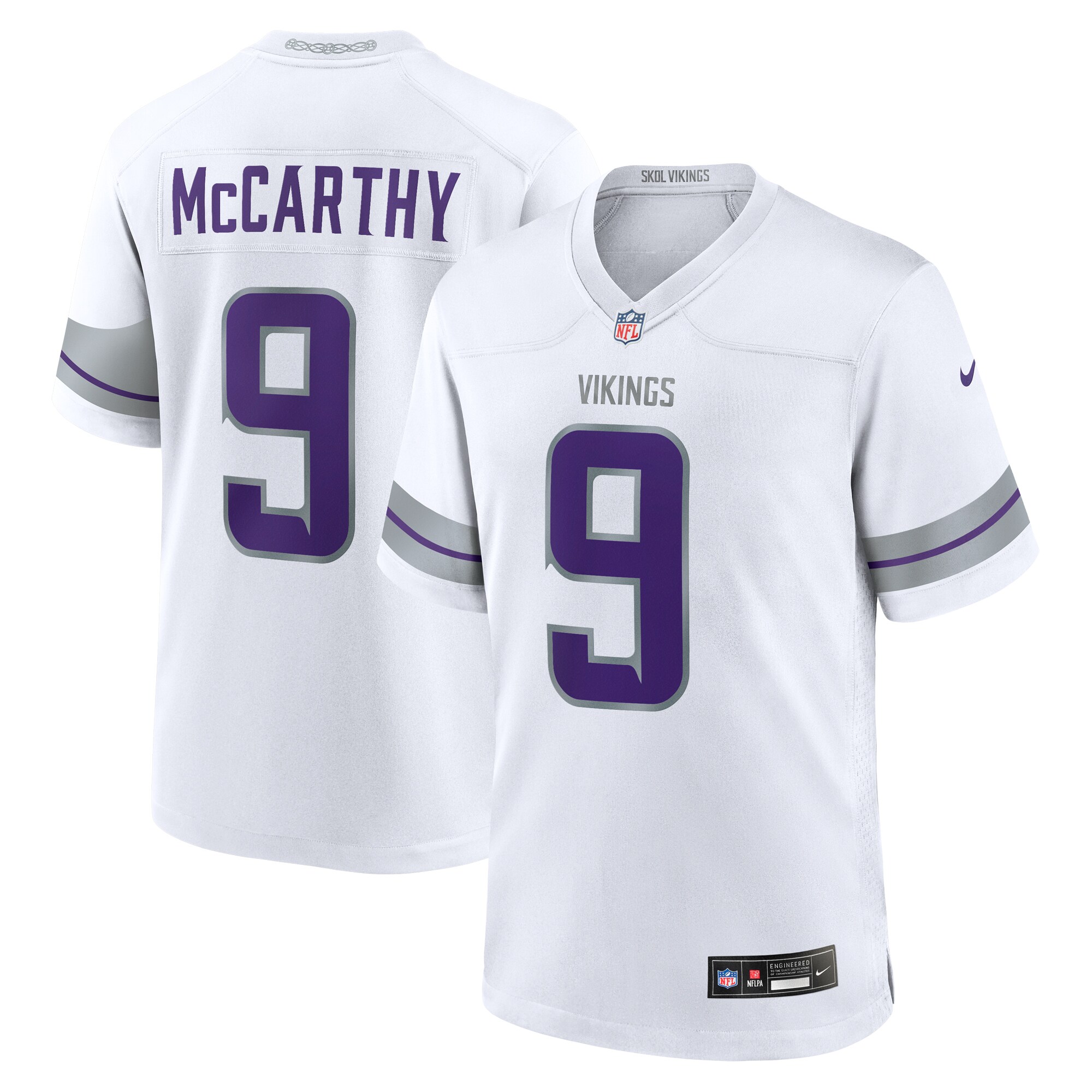 Minnesota Vikings mens nike j.j. mccarthy white minnesota vikings alternate game player jersey Collection | Vikings Online Shop