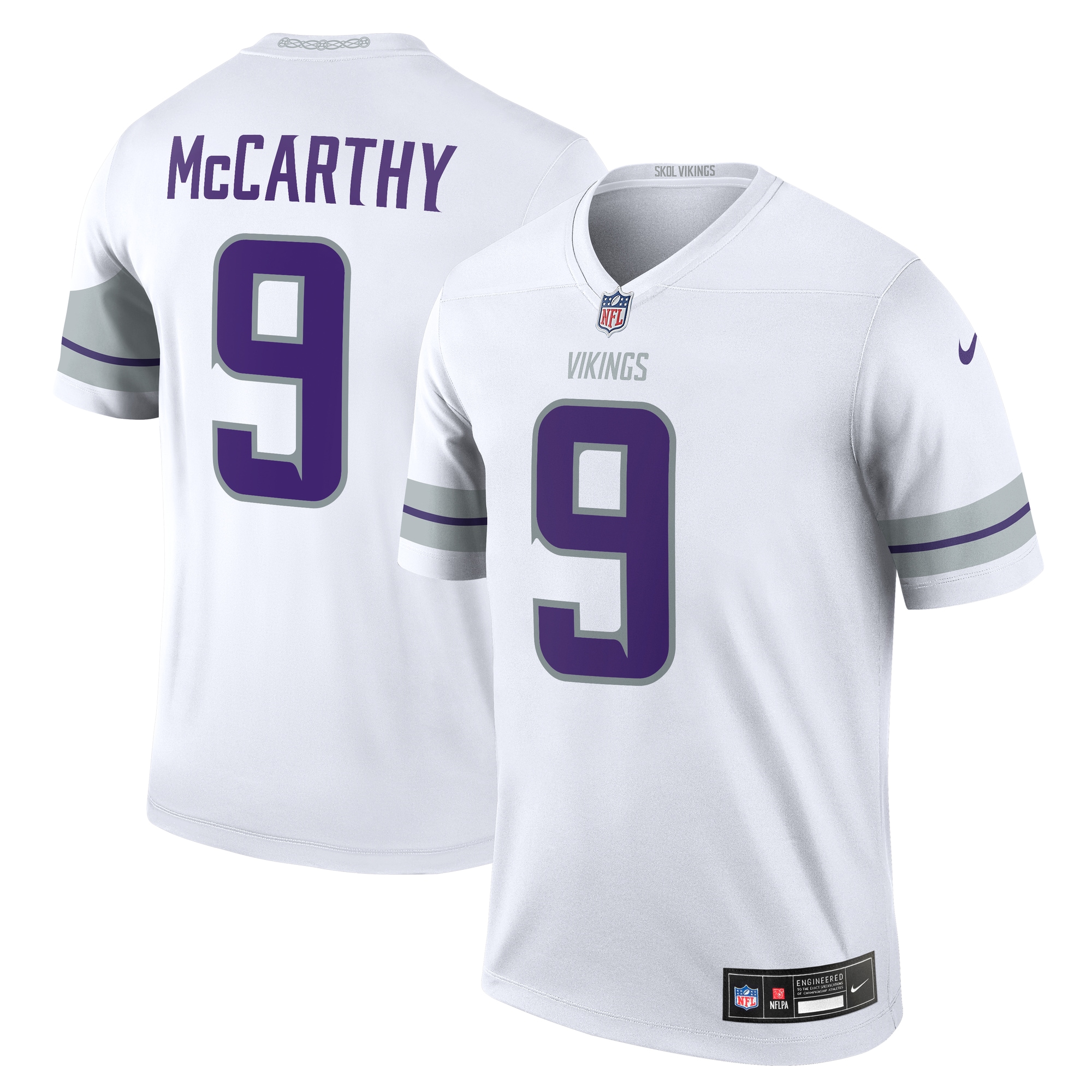 Minnesota Vikings mens nike j.j. mccarthy white minnesota vikings alternate legend player performance top Collection | Vikings Online Shop
