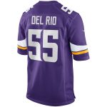 Minnesota Vikings mens nike jack del rio purple minnesota vikings game retired player jersey Collection | Vikings Online Shop