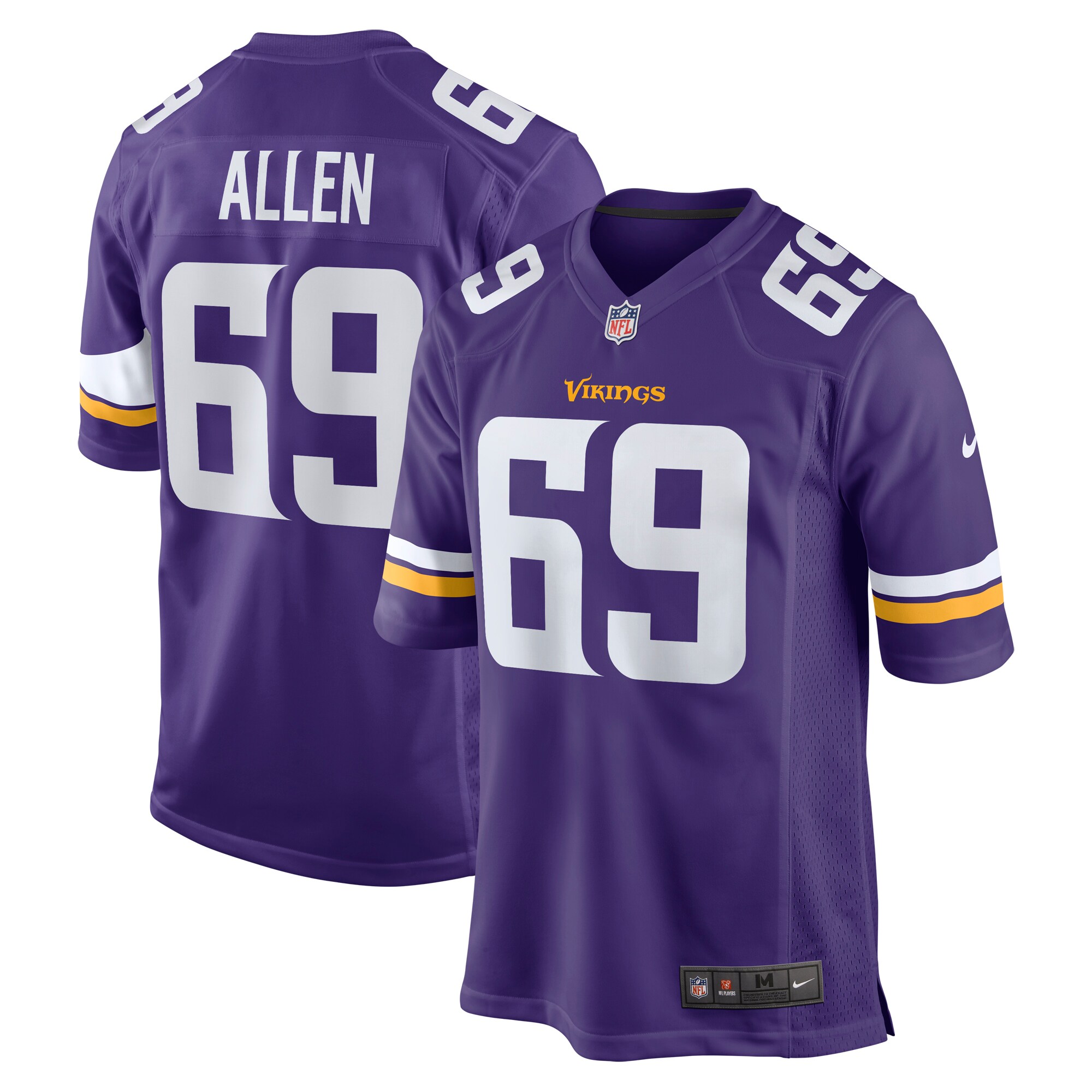 Minnesota Vikings mens nike jared allen purple minnesota vikings retired player game jersey Collection | Vikings Online Shop