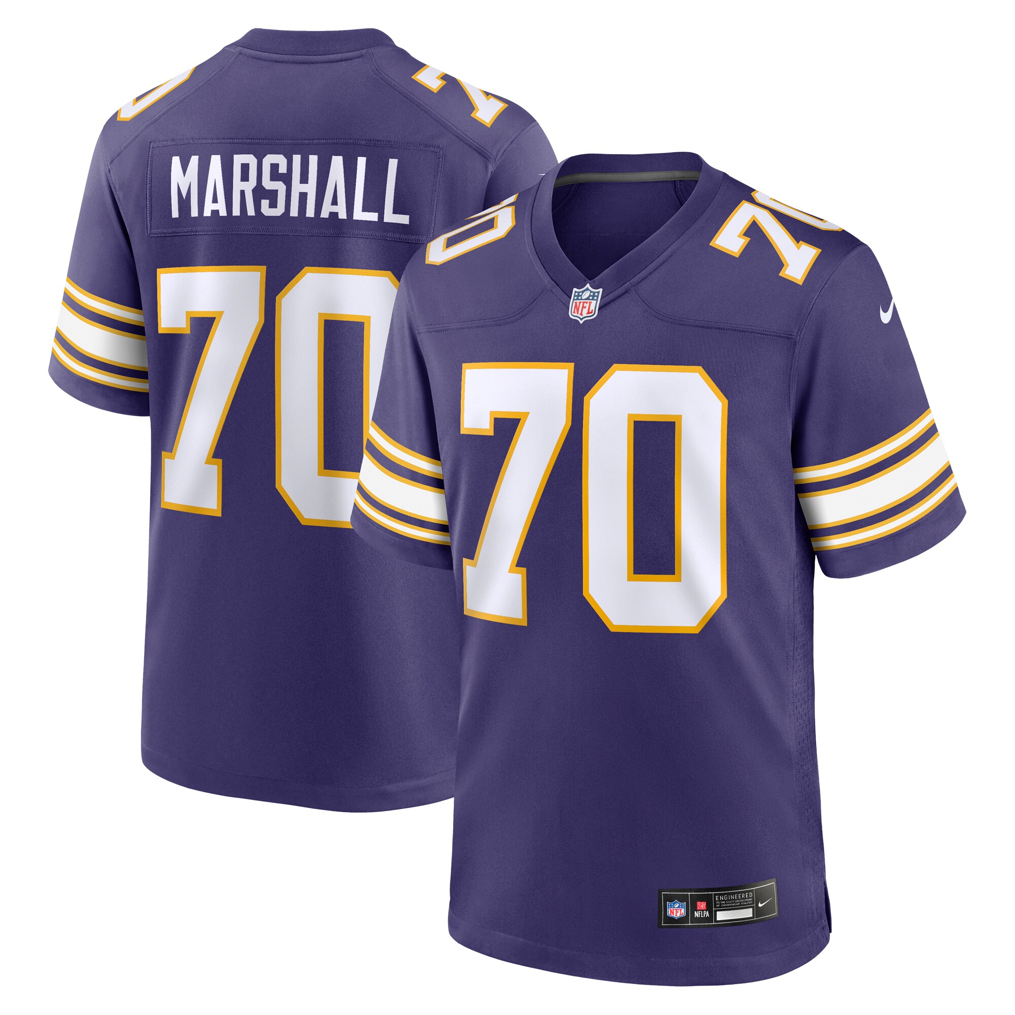 Minnesota Vikings mens nike jim marshall purple minnesota vikings classic retired player jersey Collection | Vikings Online Shop